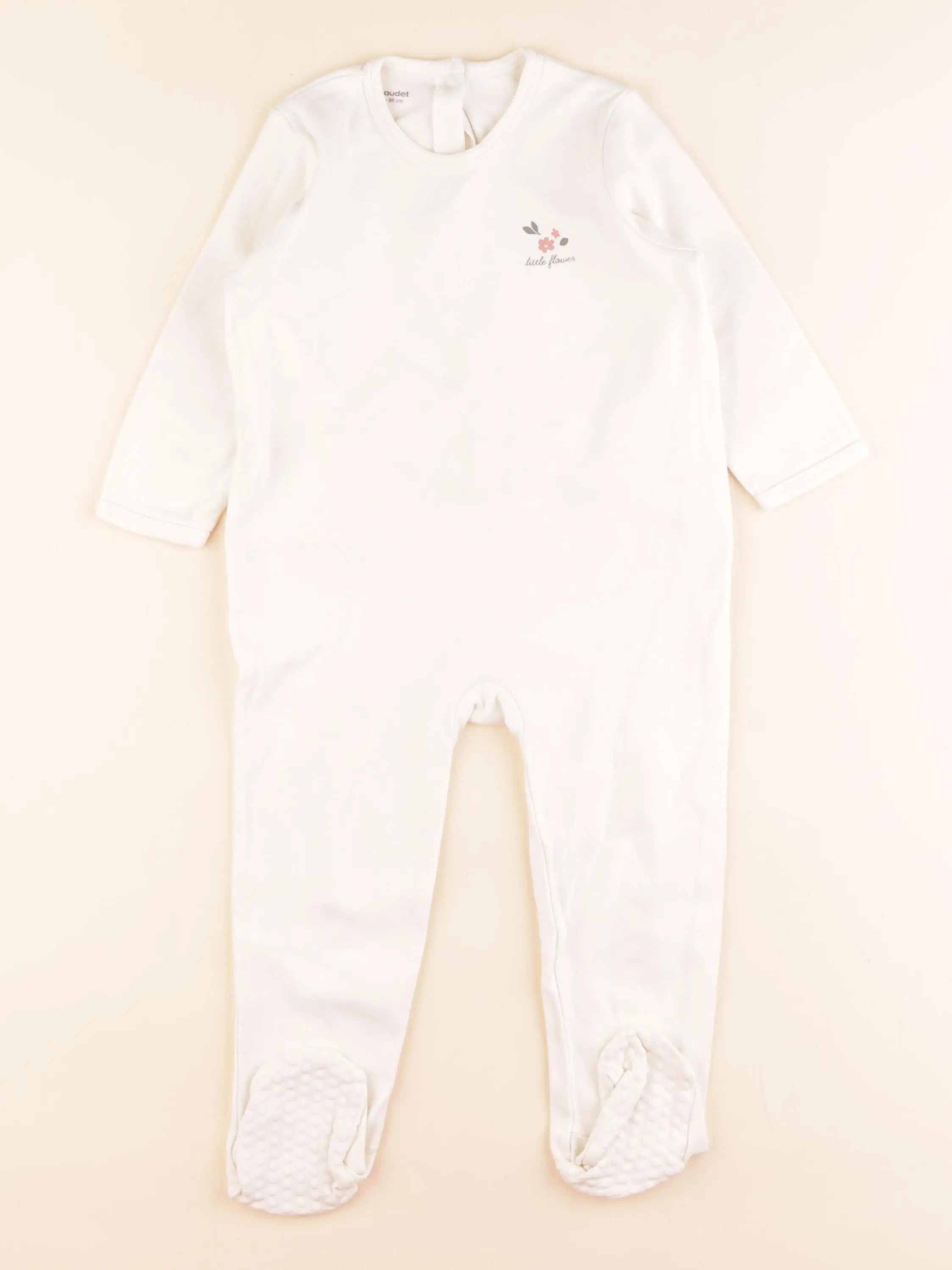 Vertbaudet - pyjama coton beige - 24 mois