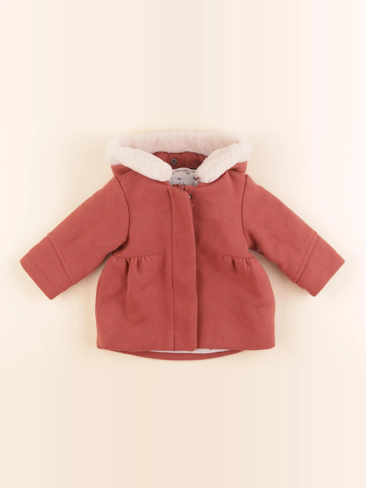 Vertbaudet - manteau rose - 6 mois