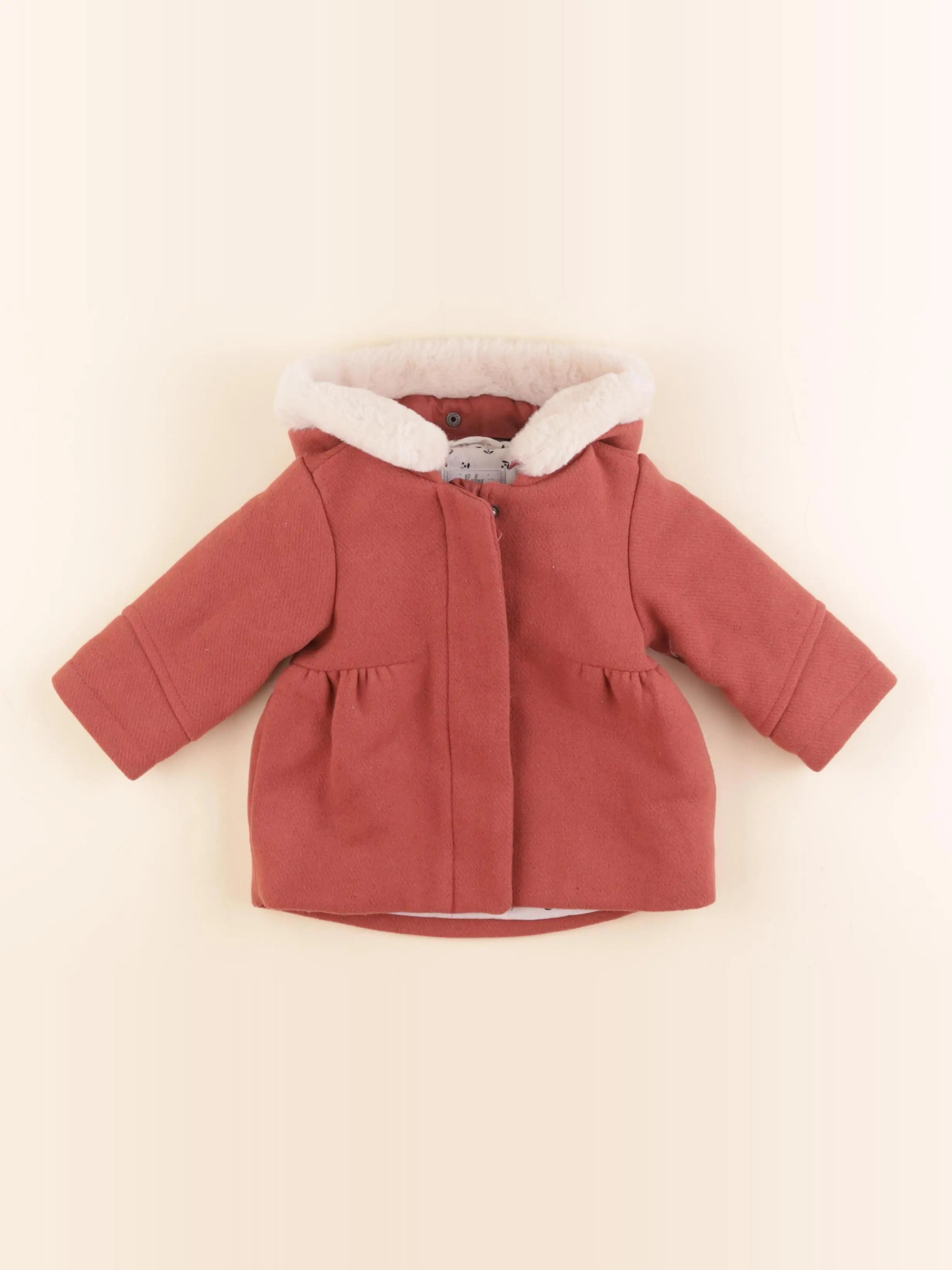 Vertbaudet - manteau rose - 6 mois