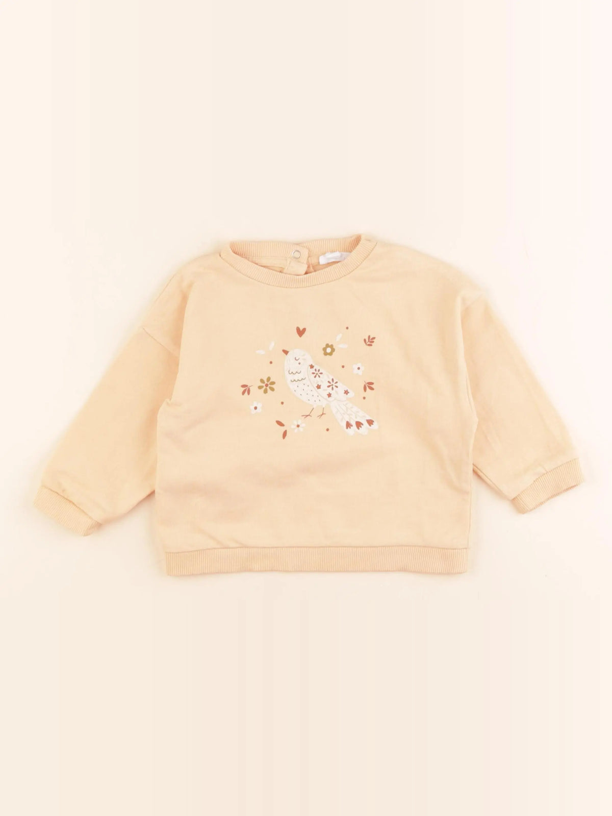 Vertbaudet - sweat orange - 12 mois