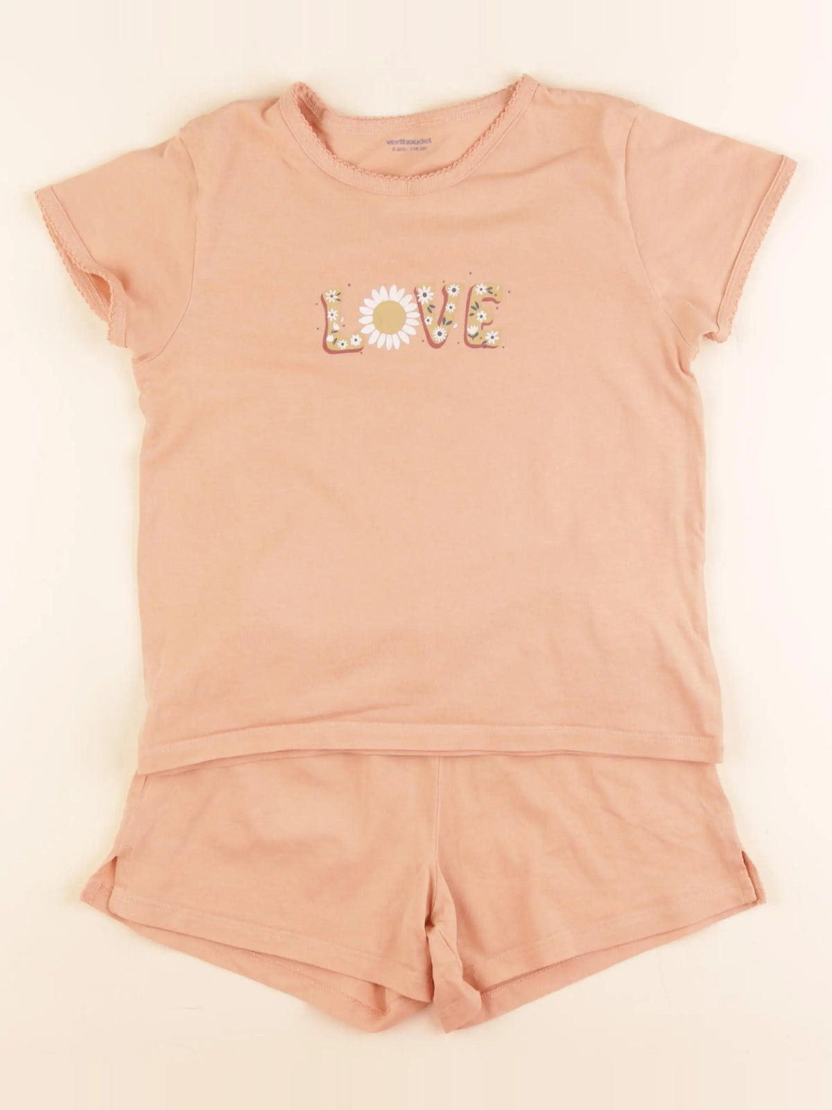 Vertbaudet - pyjama coton orange - 6 ans