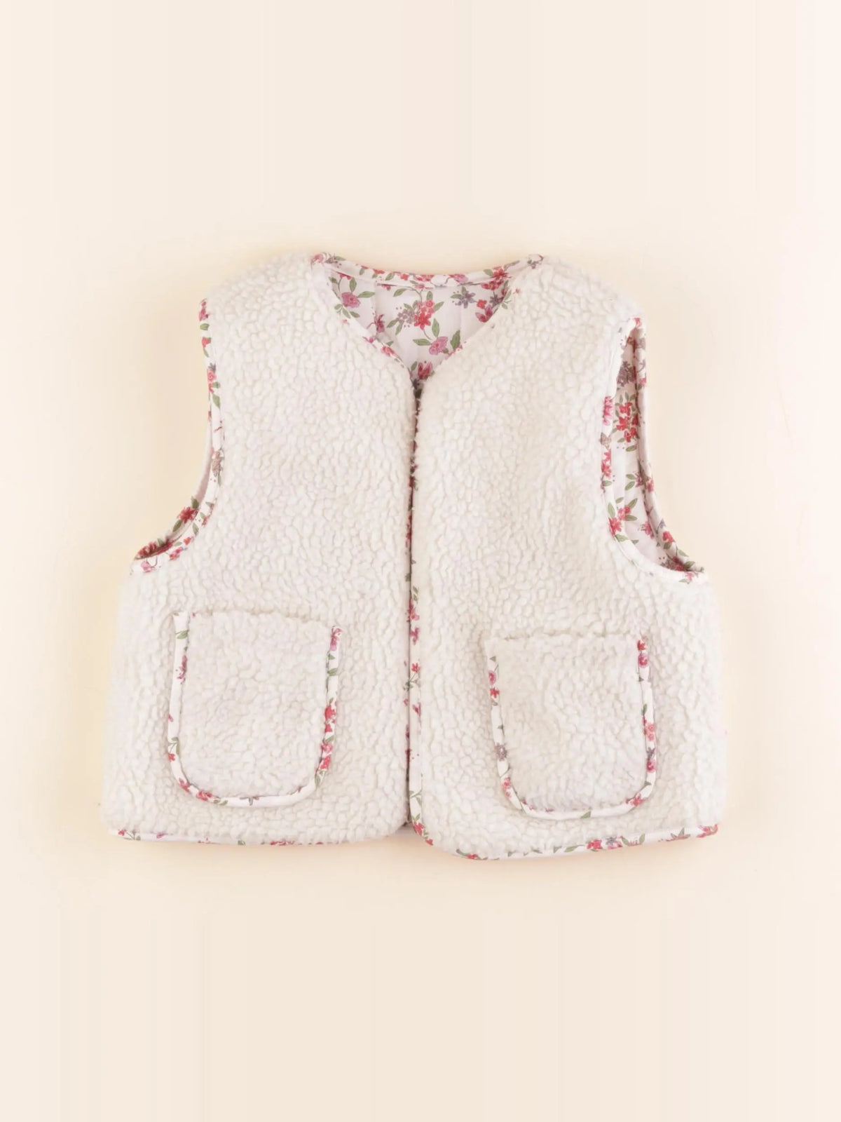 Vertbaudet - gilet réversible multicolore - 4 ans
