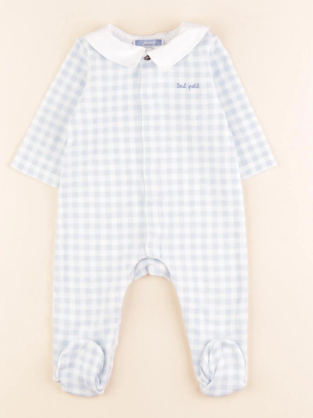 Jacadi - pyjama coton blanc, bleu - 6 mois