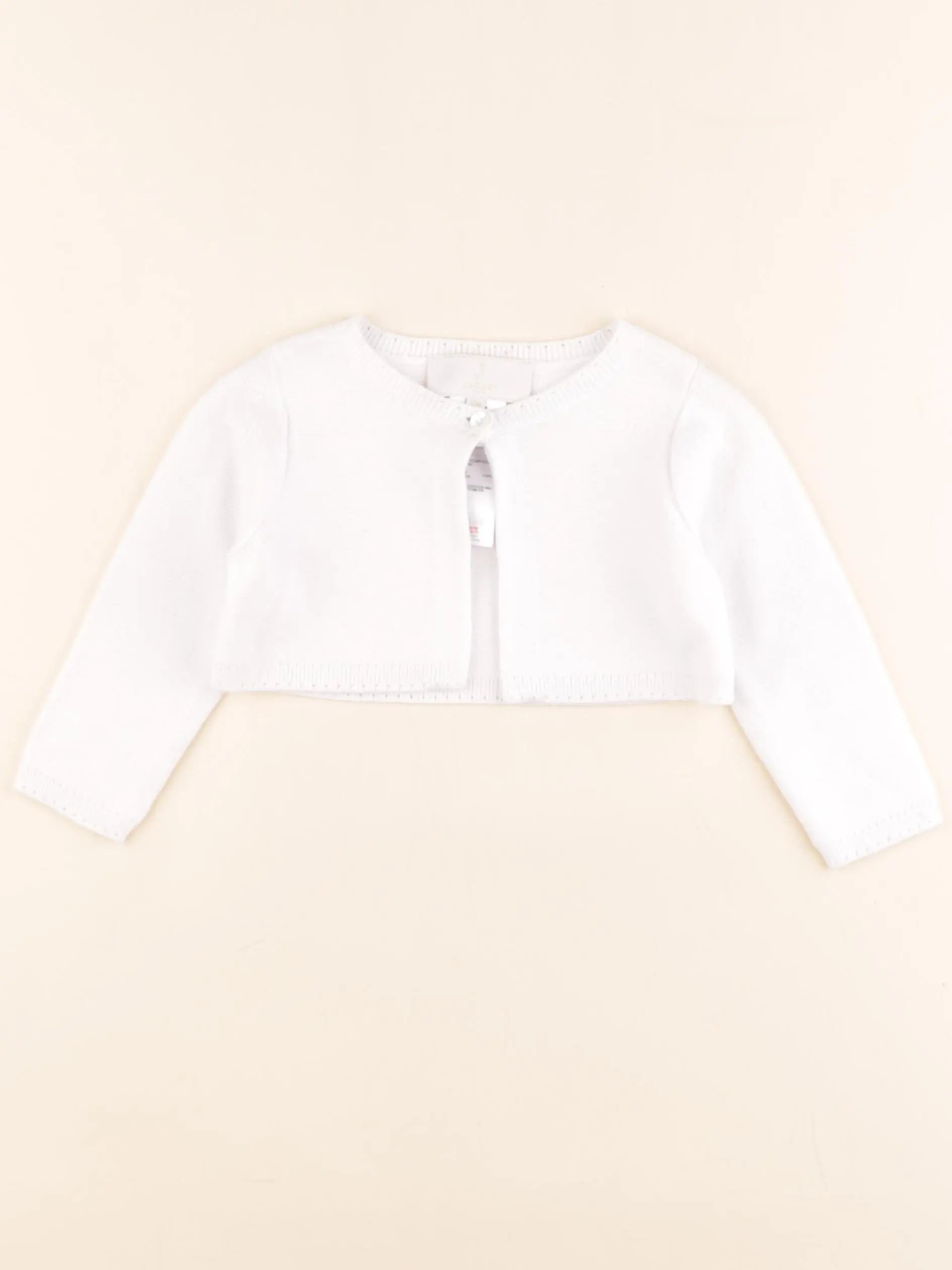 Jacadi - gilet blanc - 12 mois