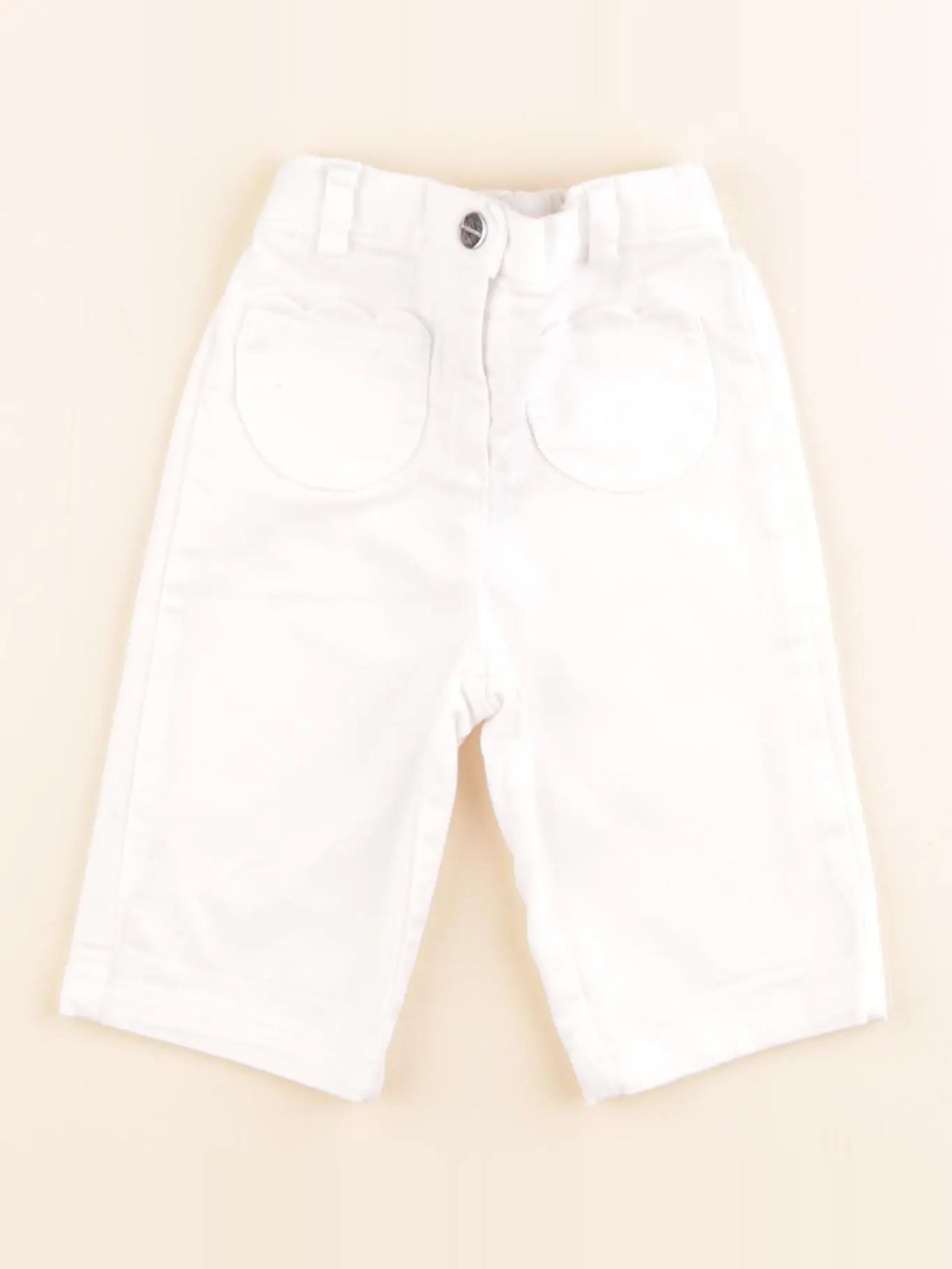 Jacadi - jean blanc - 6 mois