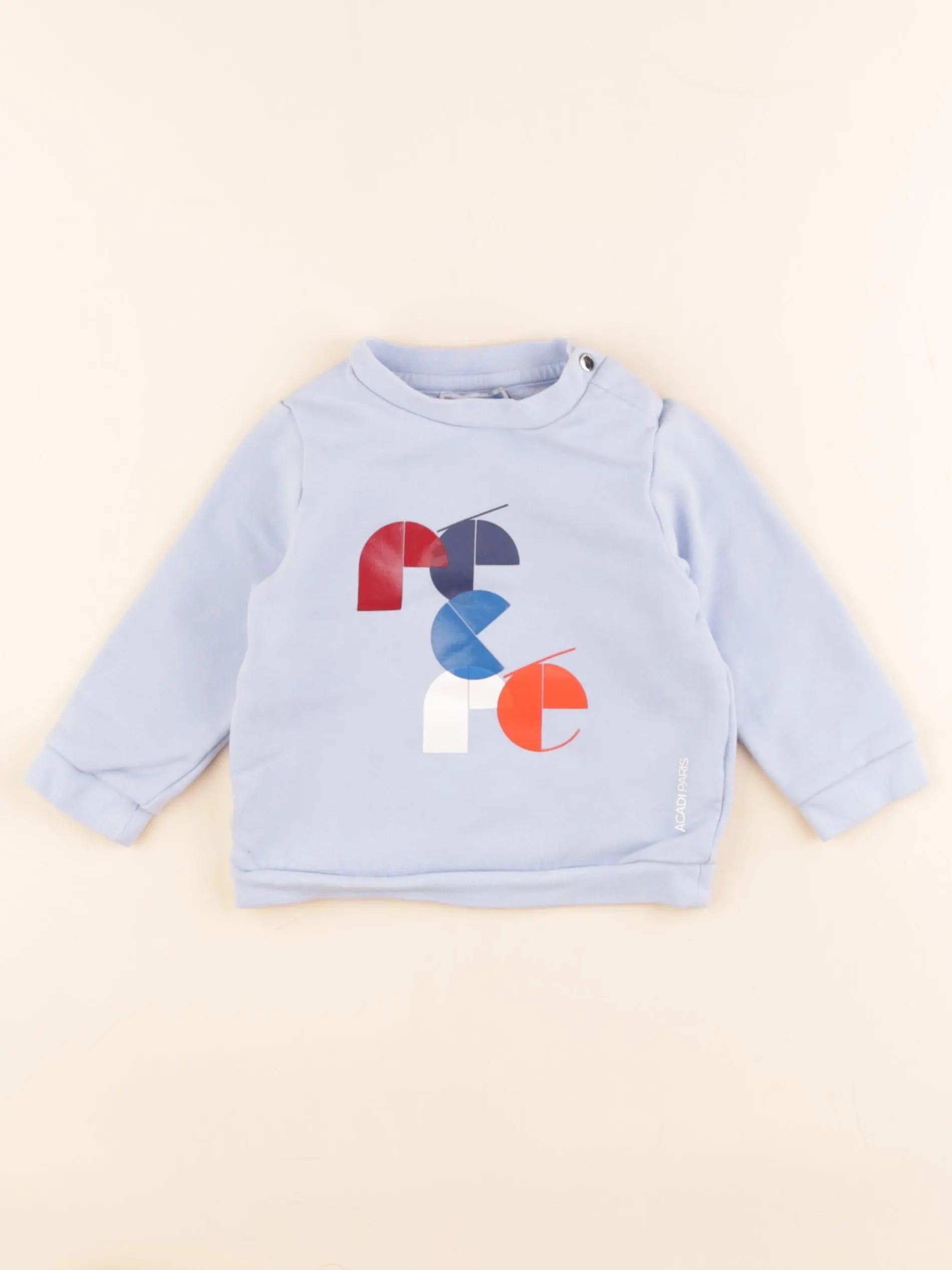 Jacadi - sweat bleu - 12 mois