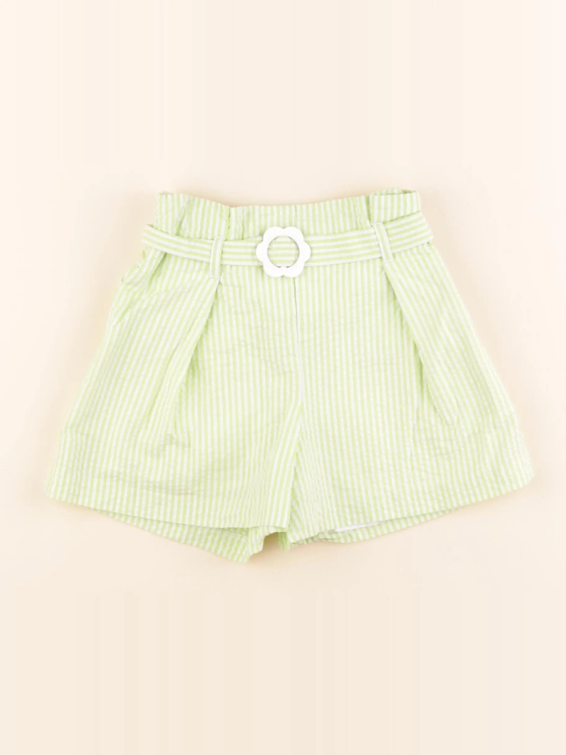 Jacadi - short vert, blanc - 5 ans