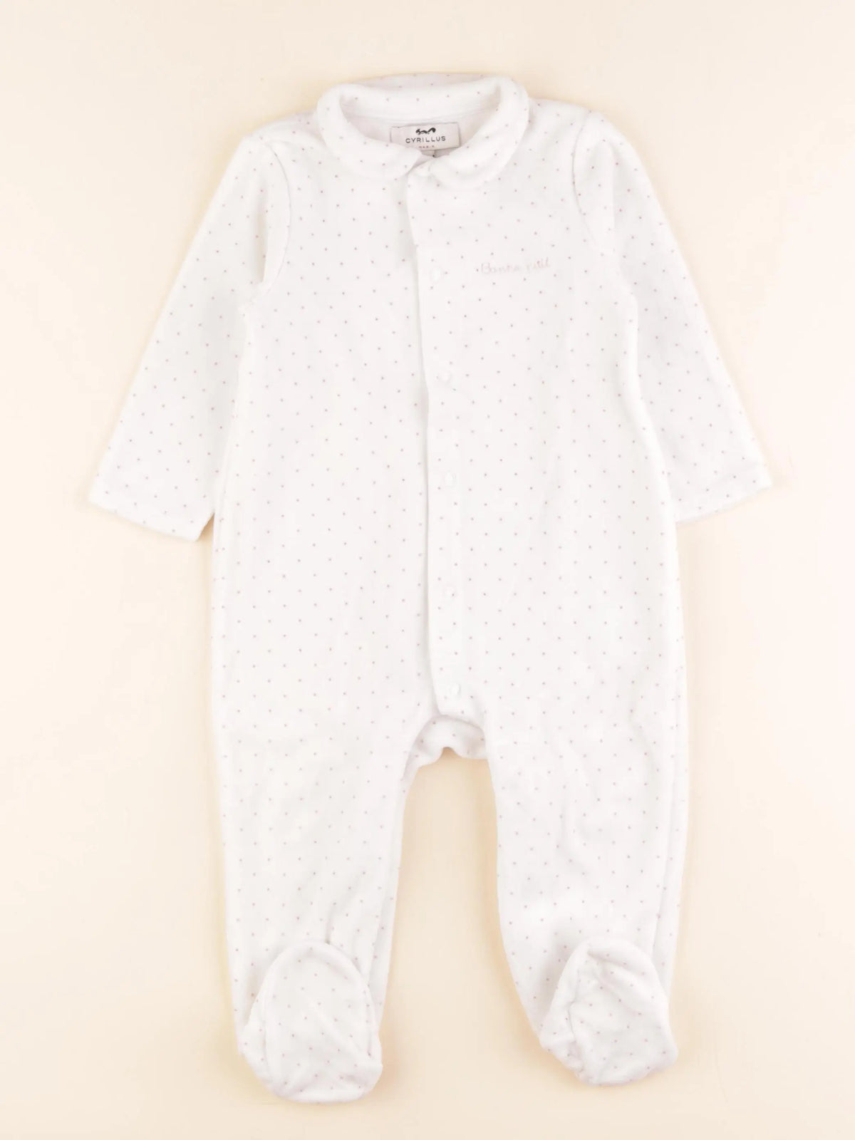 Cyrillus - pyjama velours blanc - 18 mois