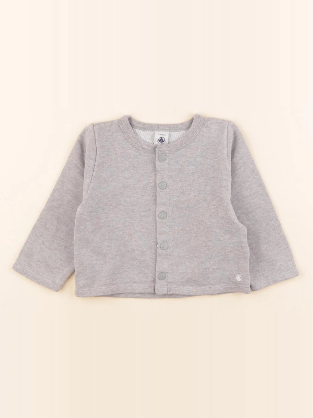 Petit Bateau - sweat gris - 24 mois