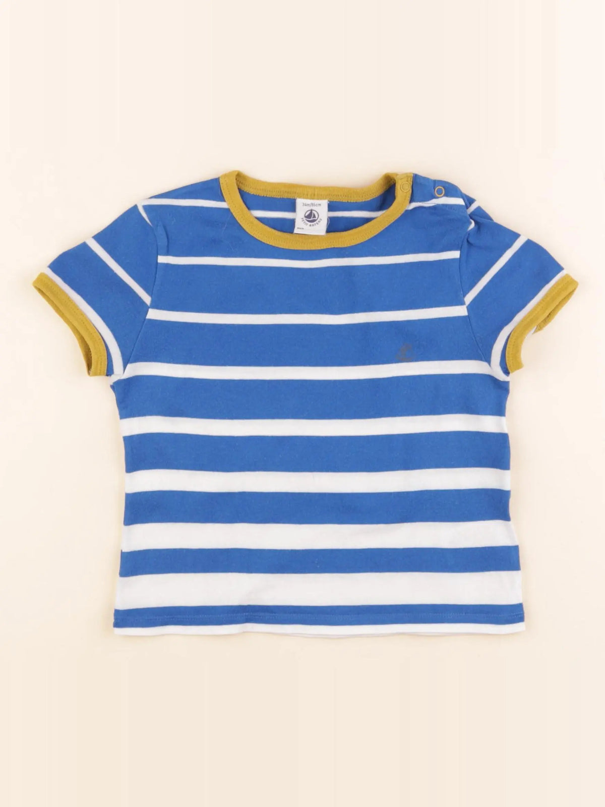 Petit Bateau - tee-shirt bleu - 24 mois