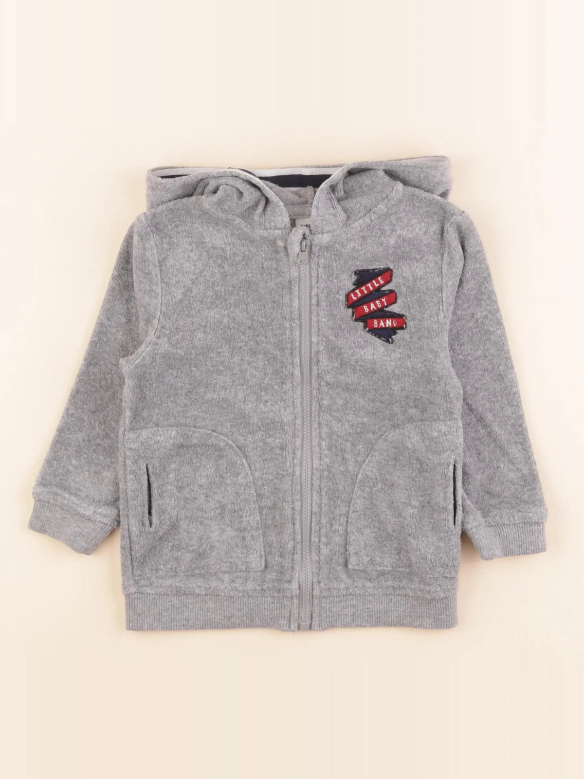 Tape à l'oeil - sweat éponge gris - 18 mois
