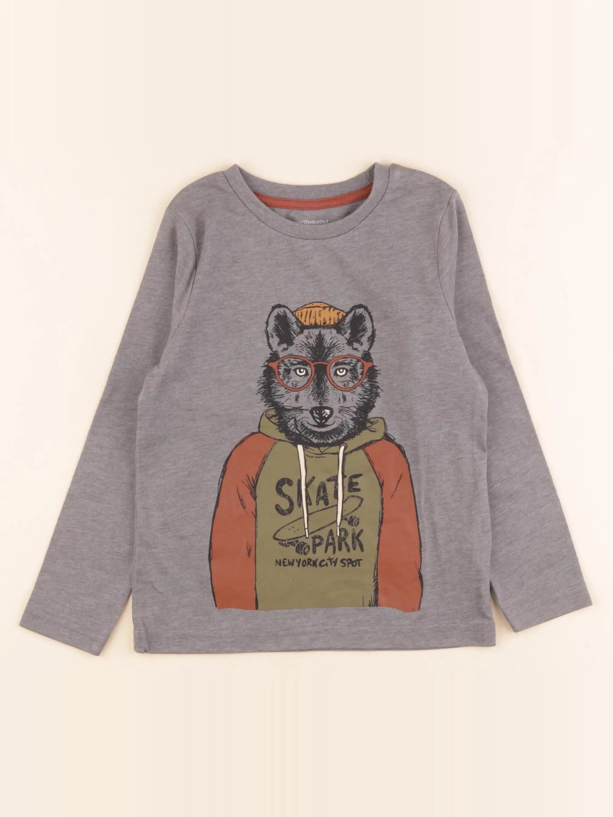 Vertbaudet - tee-shirt gris - 5 ans