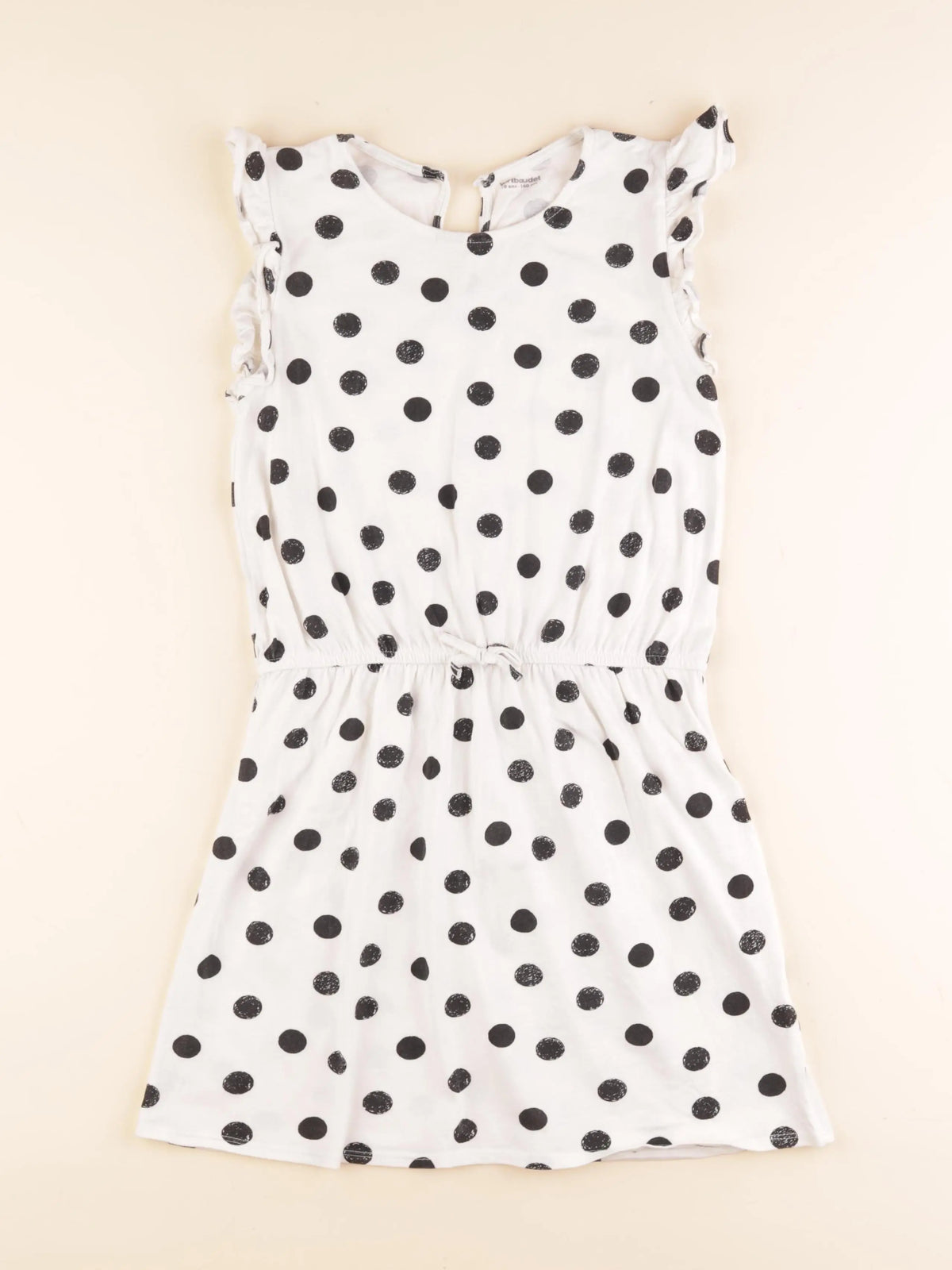 Vertbaudet - robe blanc, noir - 10 ans