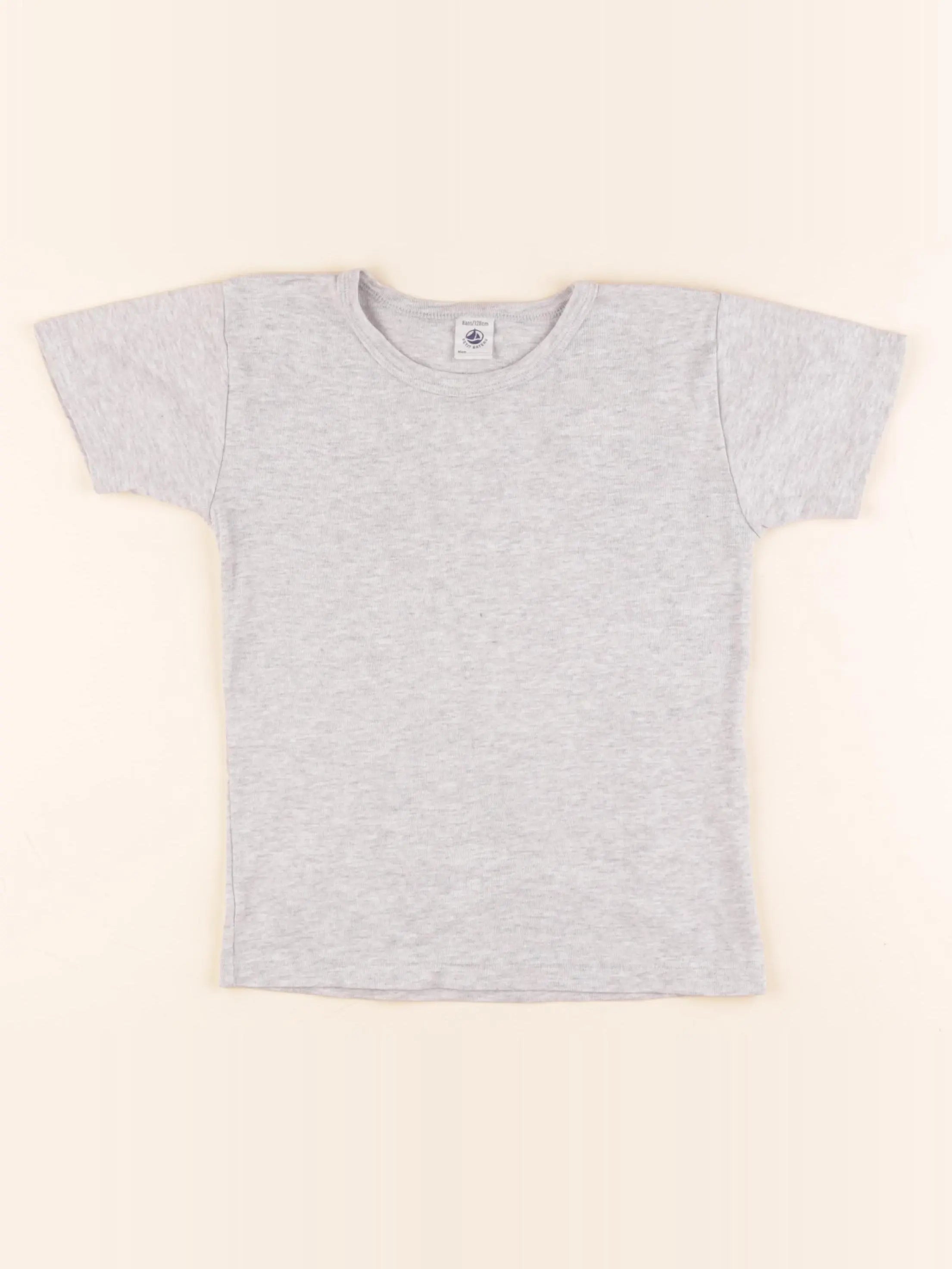 Petit Bateau - maillot de corps gris - 8 ans