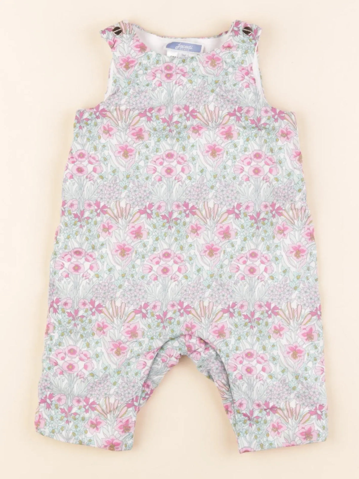 Jacadi - salopette liberty multicolore - 3 mois