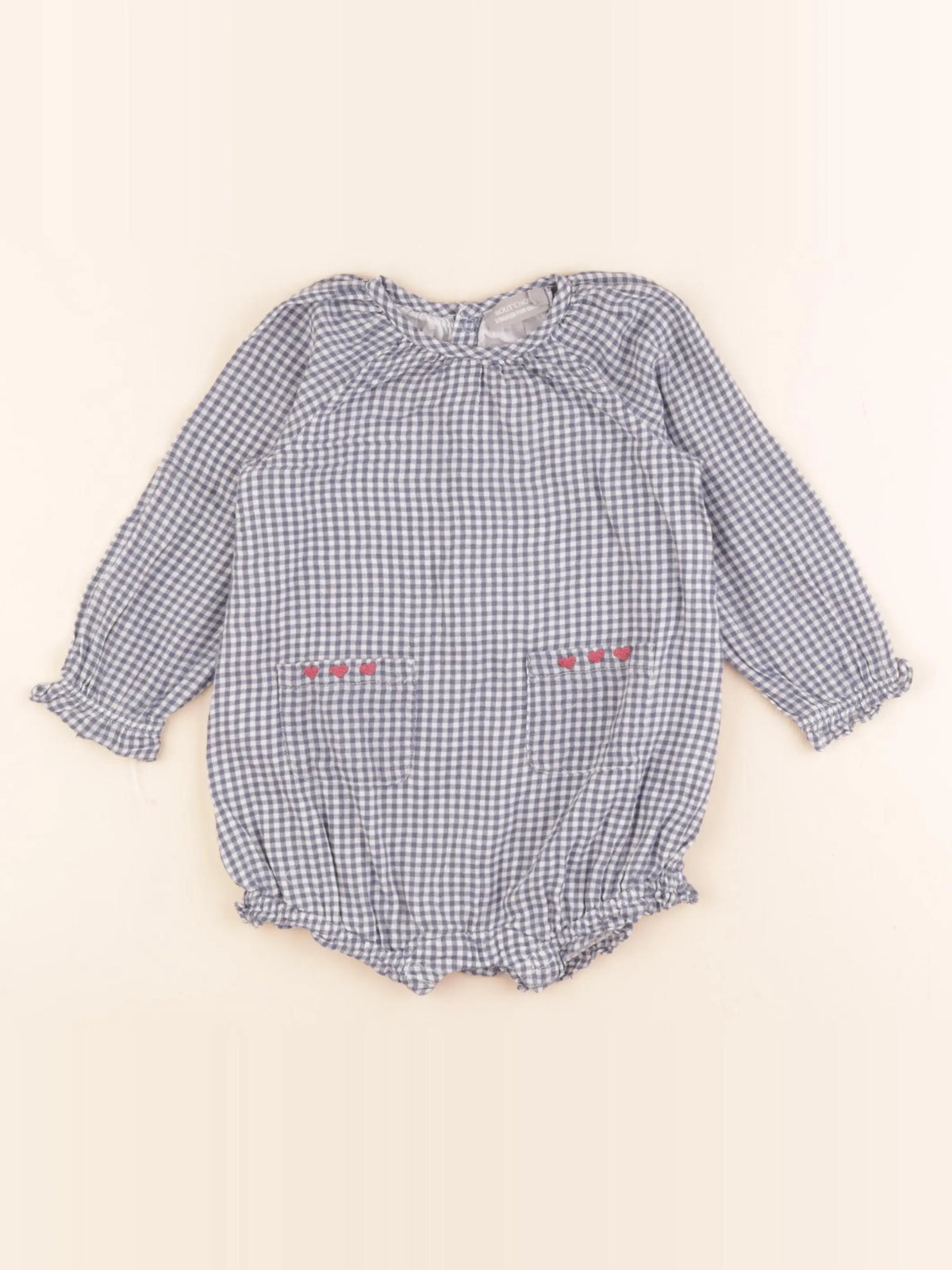 Boutchou - combinaison blanc, bleu - 12 mois