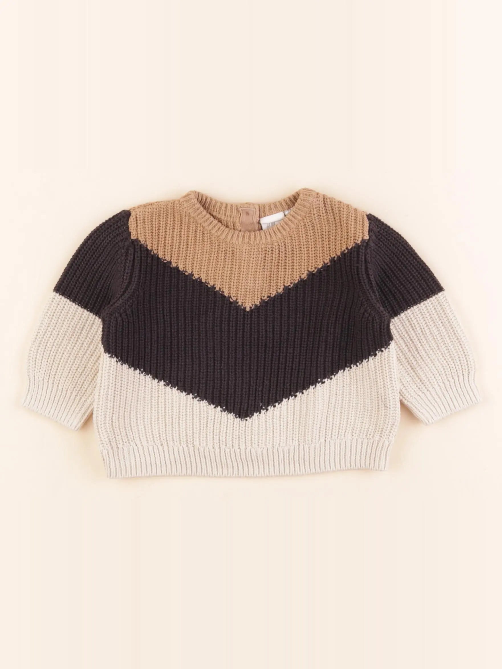 H&M - pull beige - 1/2 mois
