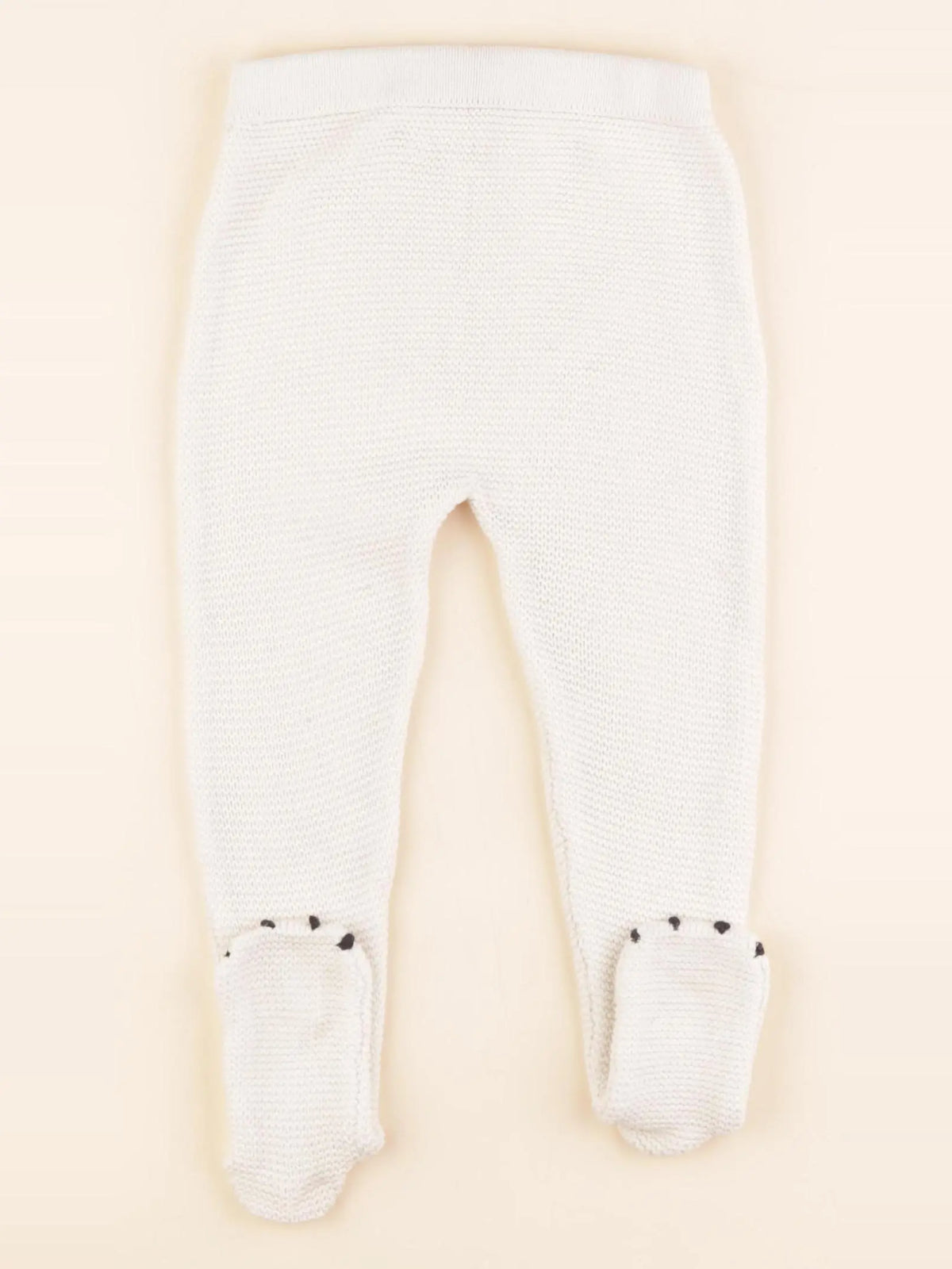 Monoprix - legging beige - 12/18 mois