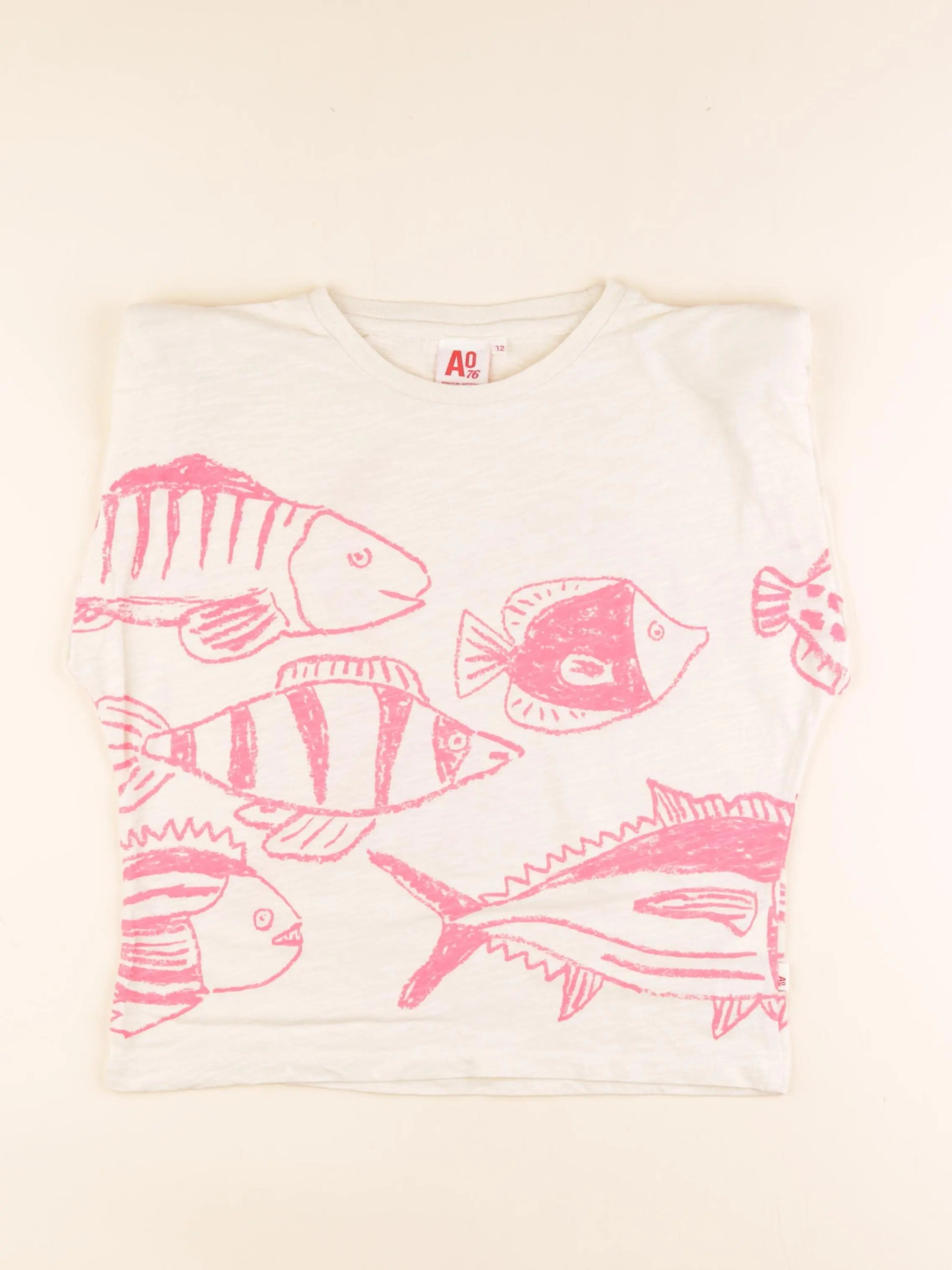 American Outfitters - tee-shirt beige - 12 ans