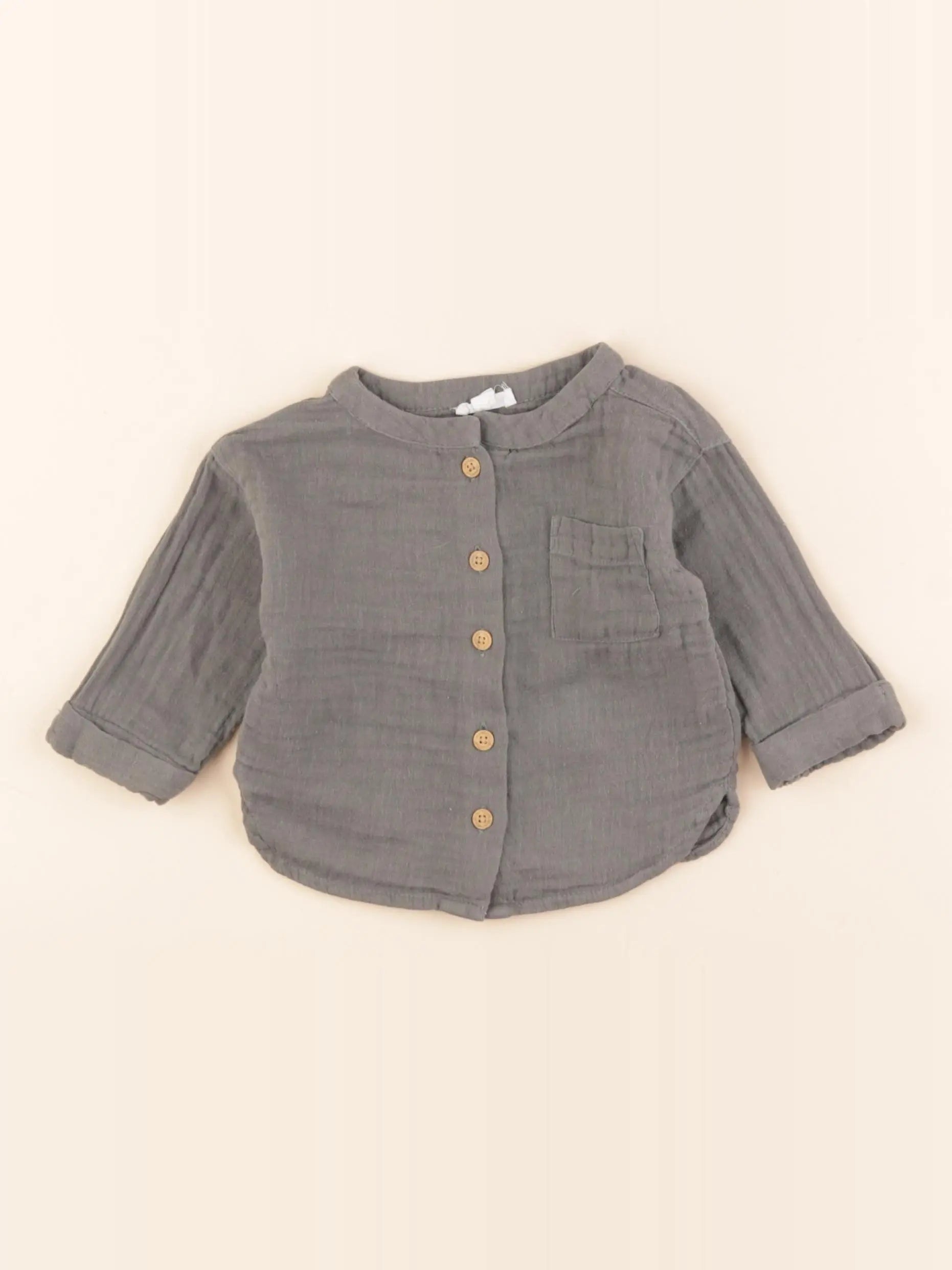 Vertbaudet - chemise vert - 6 mois