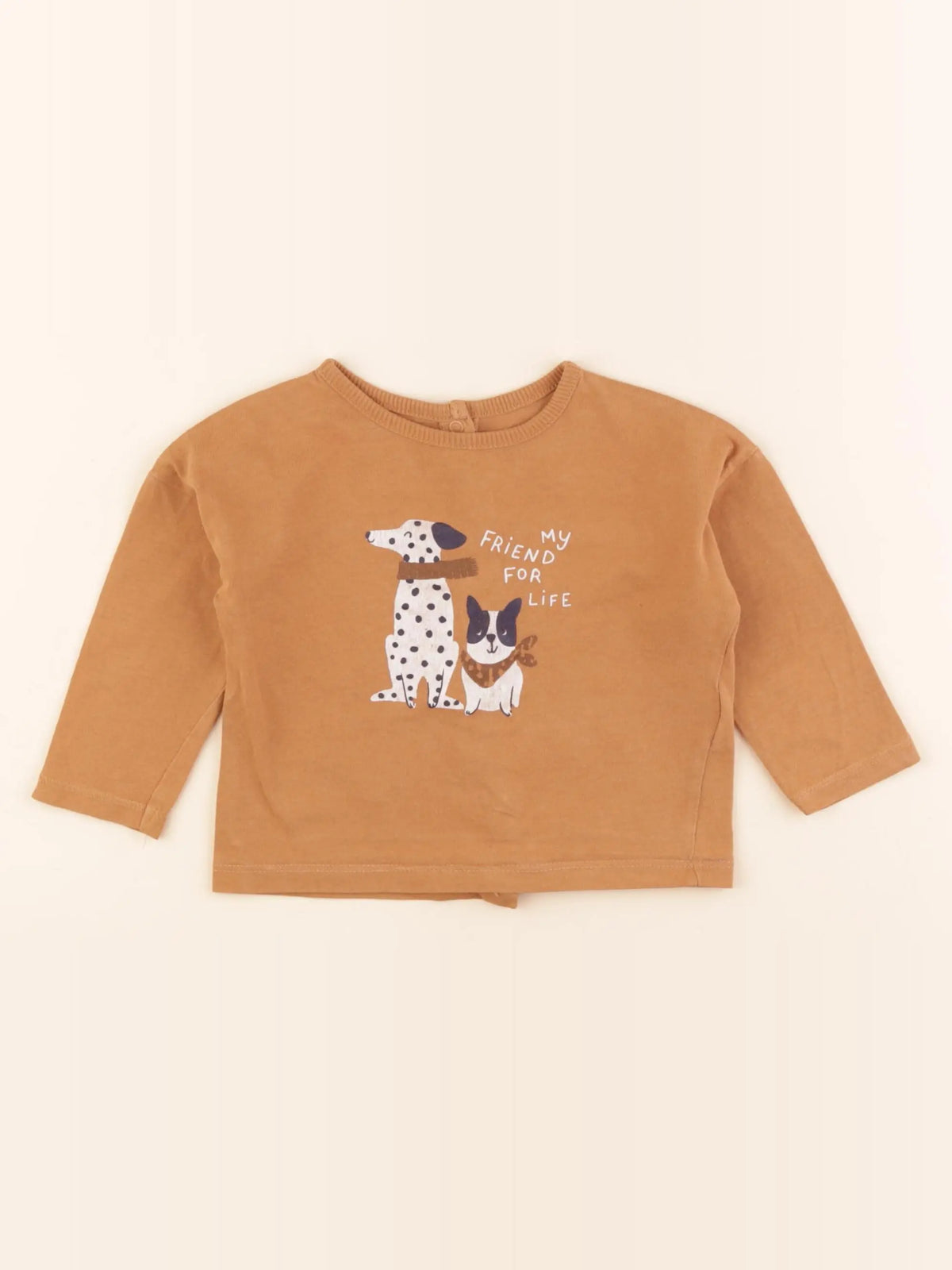 Vertbaudet - tee-shirt marron - 9 mois
