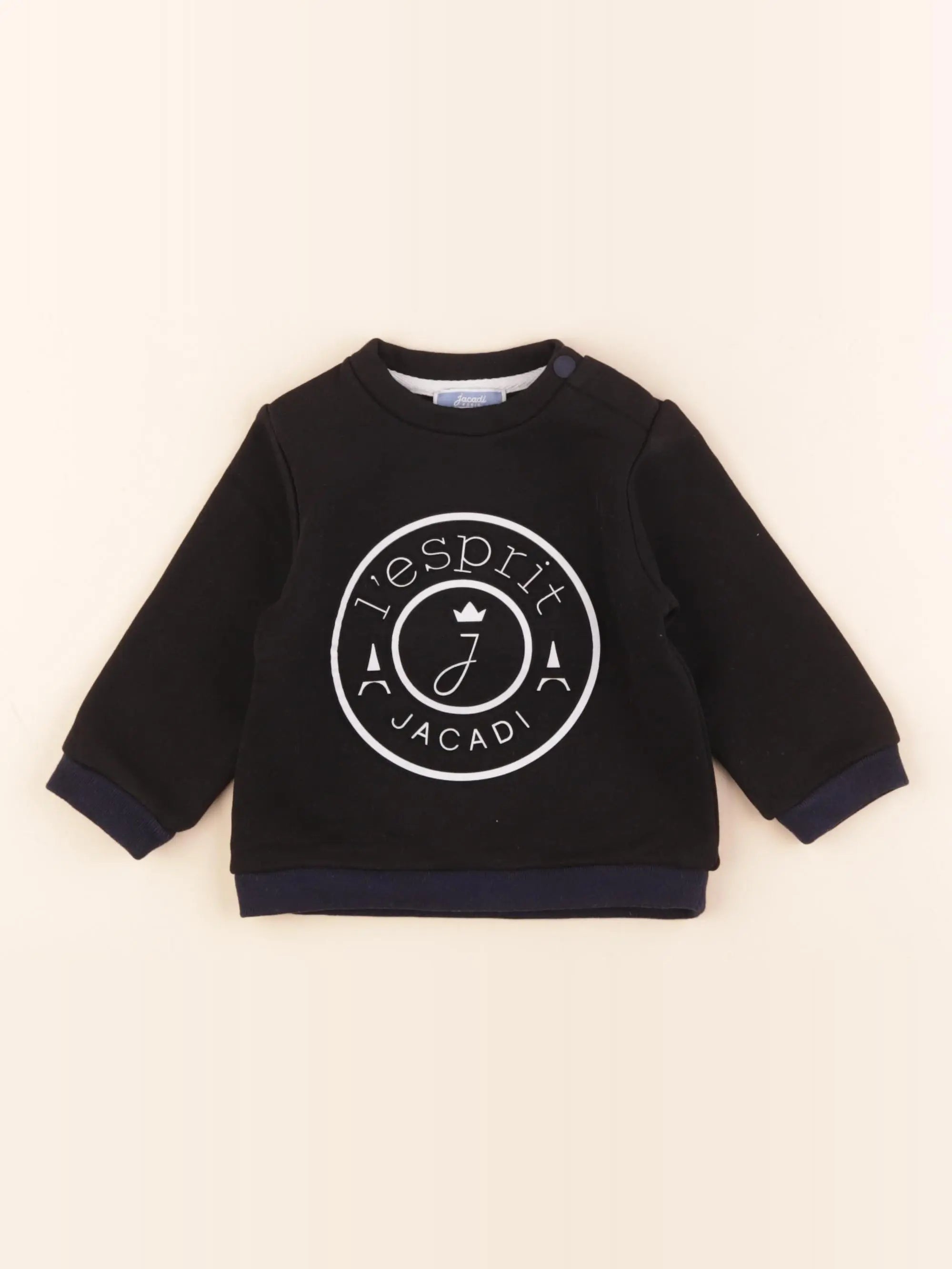 Jacadi - sweat noir - 12 mois