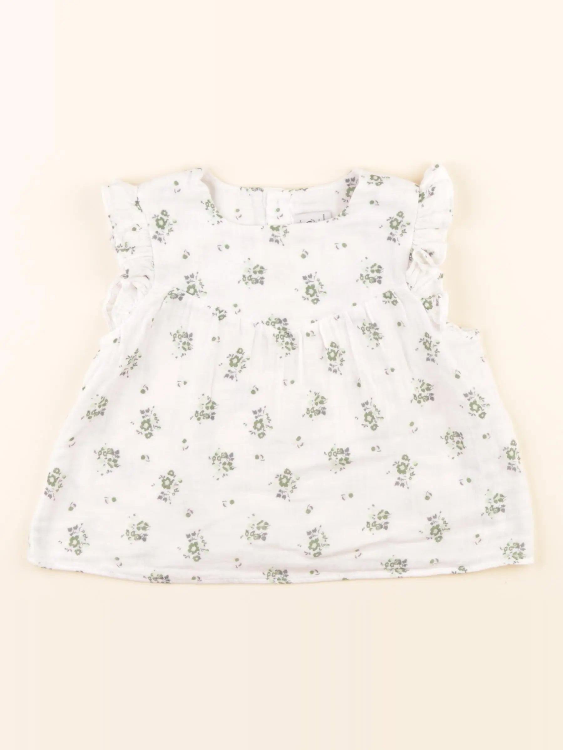 Blouse blanc, vert