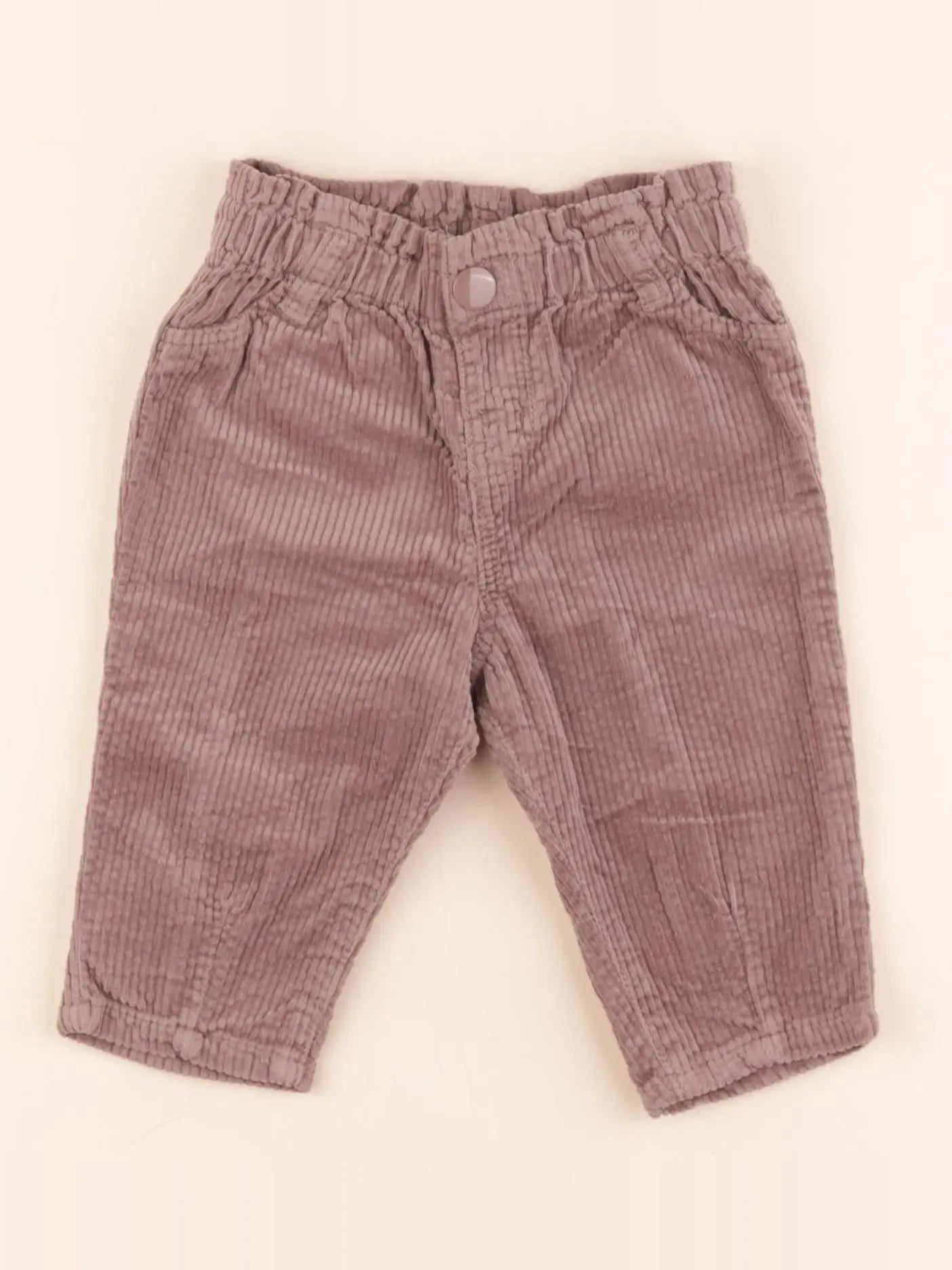H&M - pantalon marron - 4/6 mois