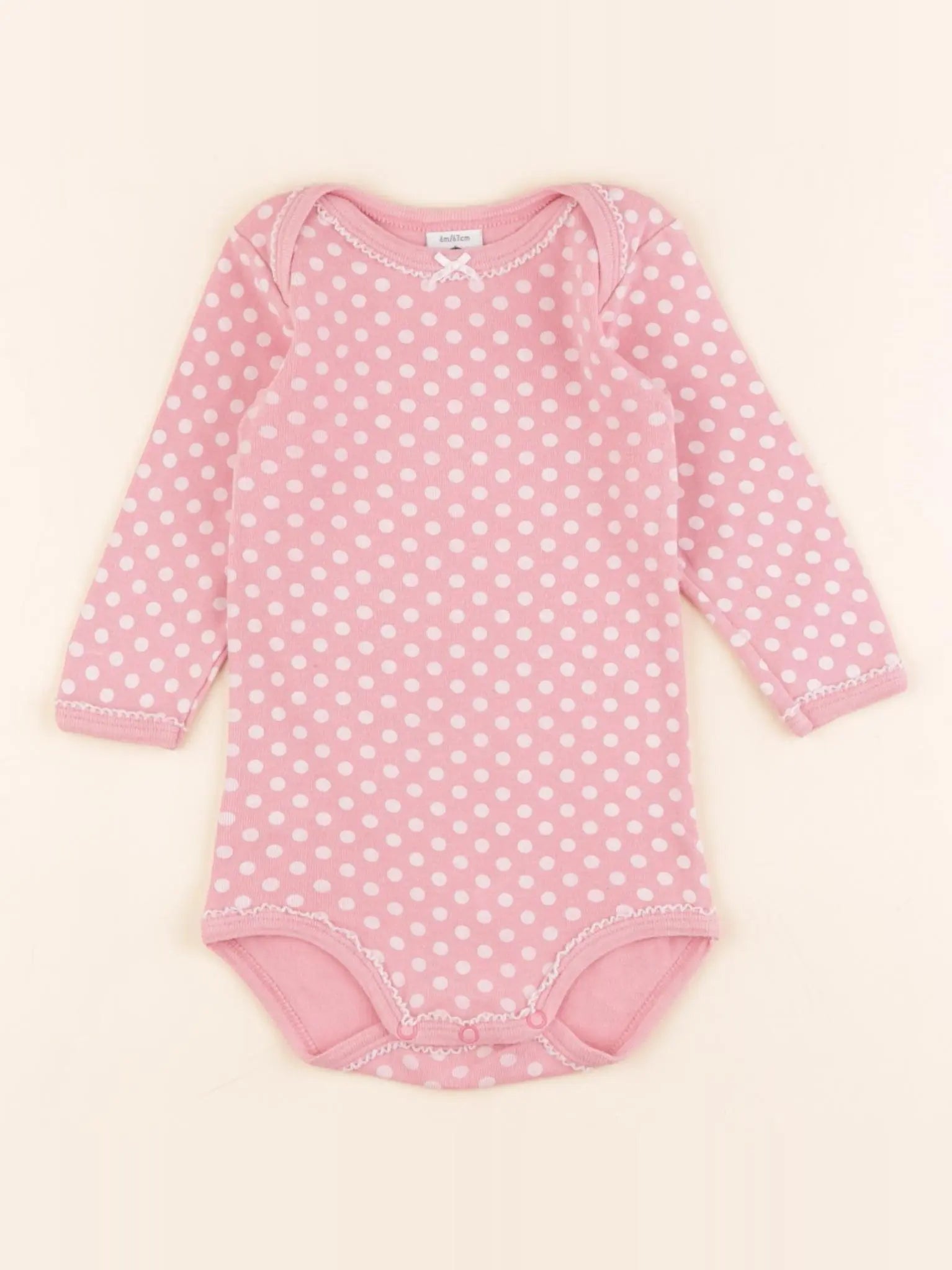Petit Bateau - body rose - 6 mois