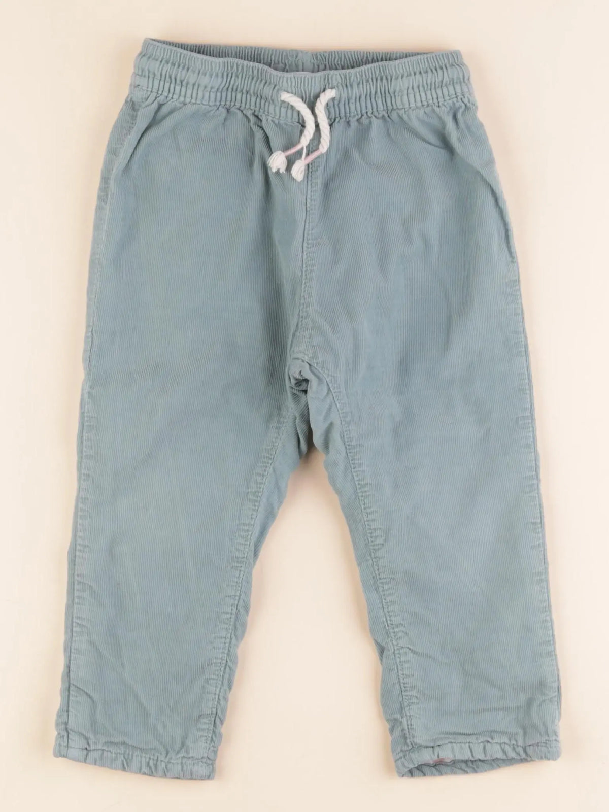 H&M - pantalon bleu - 12/18 mois