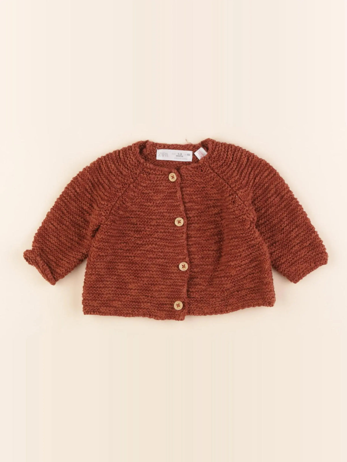 Zara - gilet marron - 1/3 mois