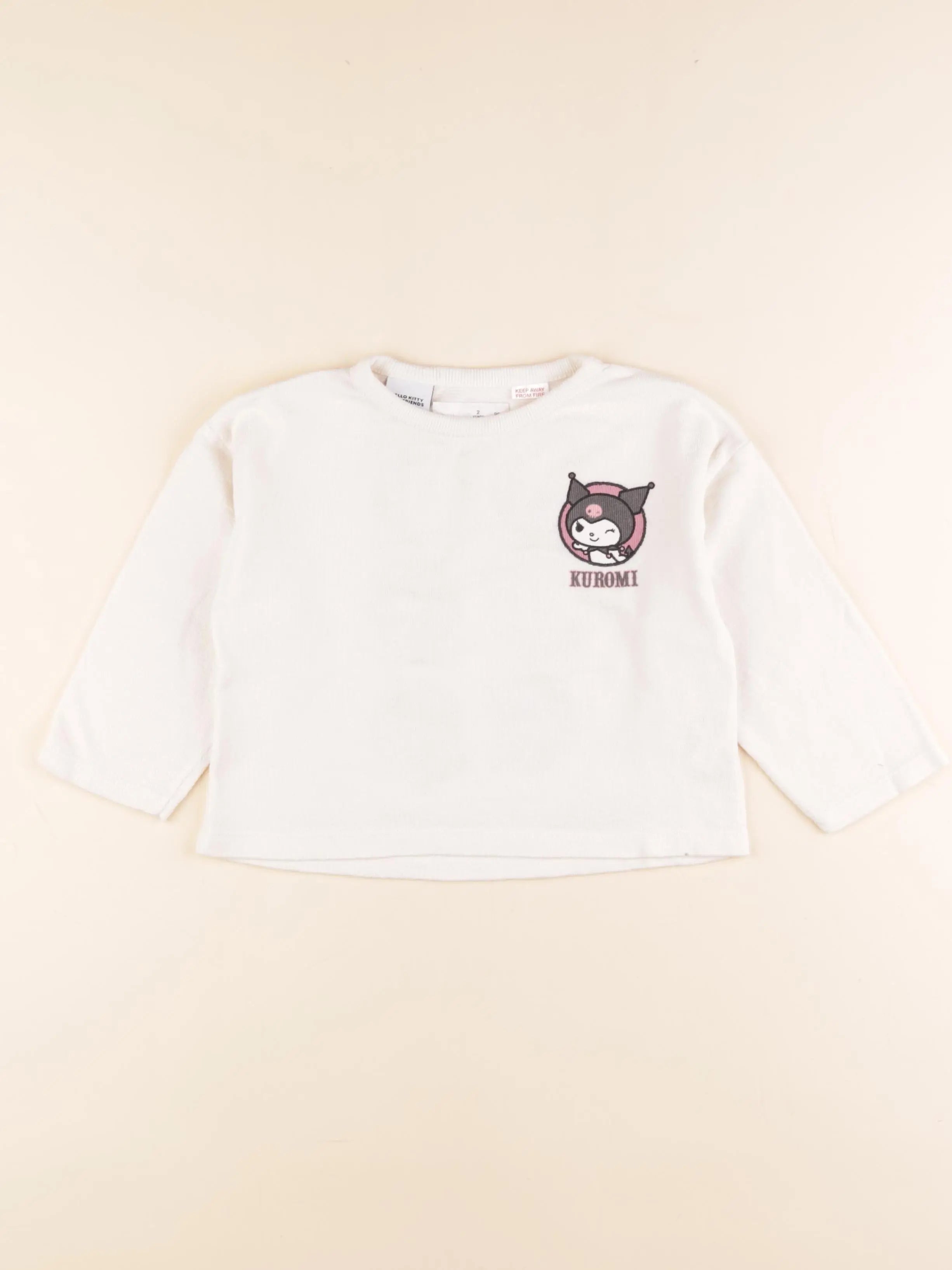 Zara - tee-shirt blanc, beige - 2 ans