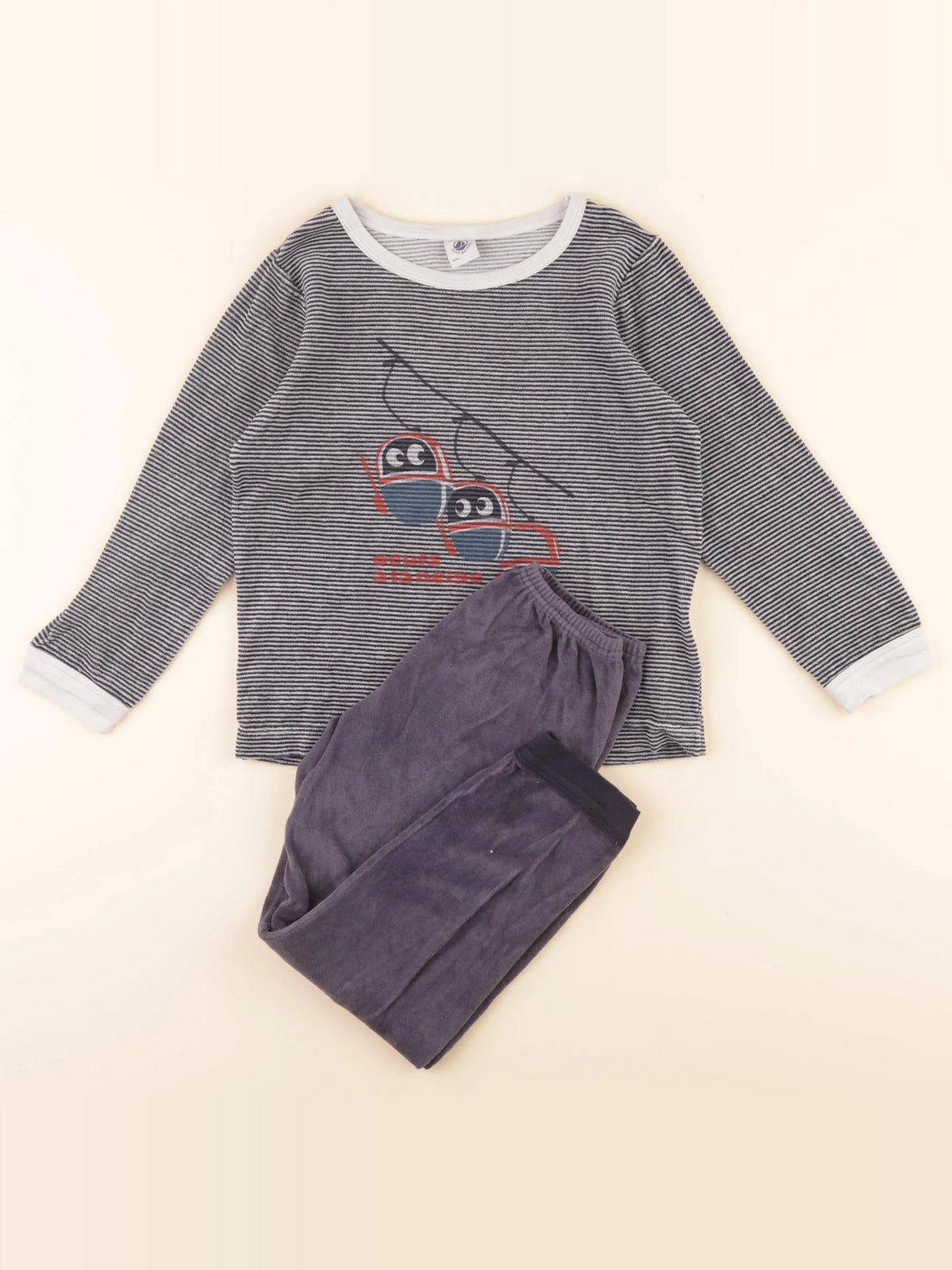 Pyjama velours gris