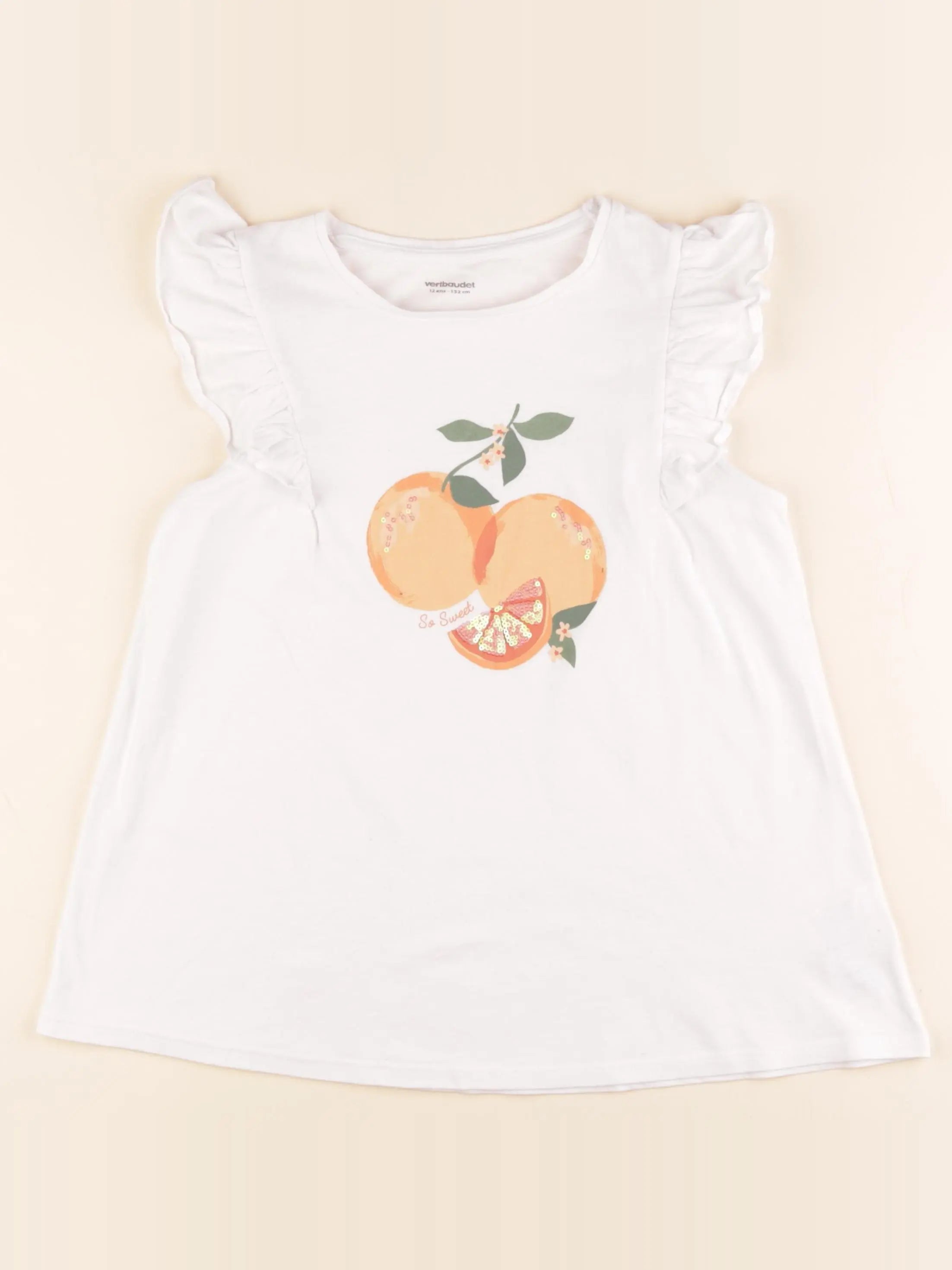 Vertbaudet - tee-shirt blanc - 12 ans