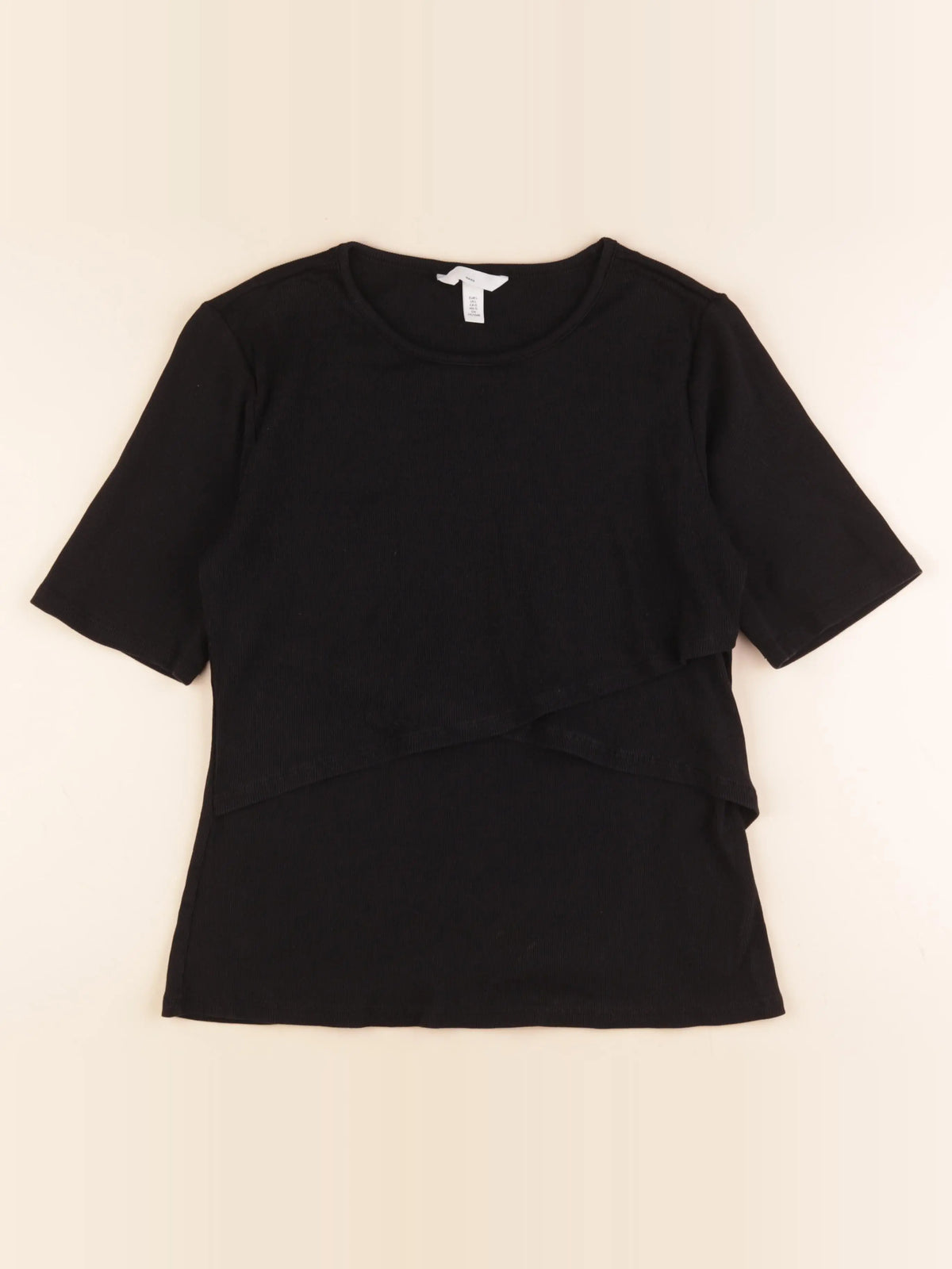 H&M - tee-shirt allaitement, grossesse noir - l