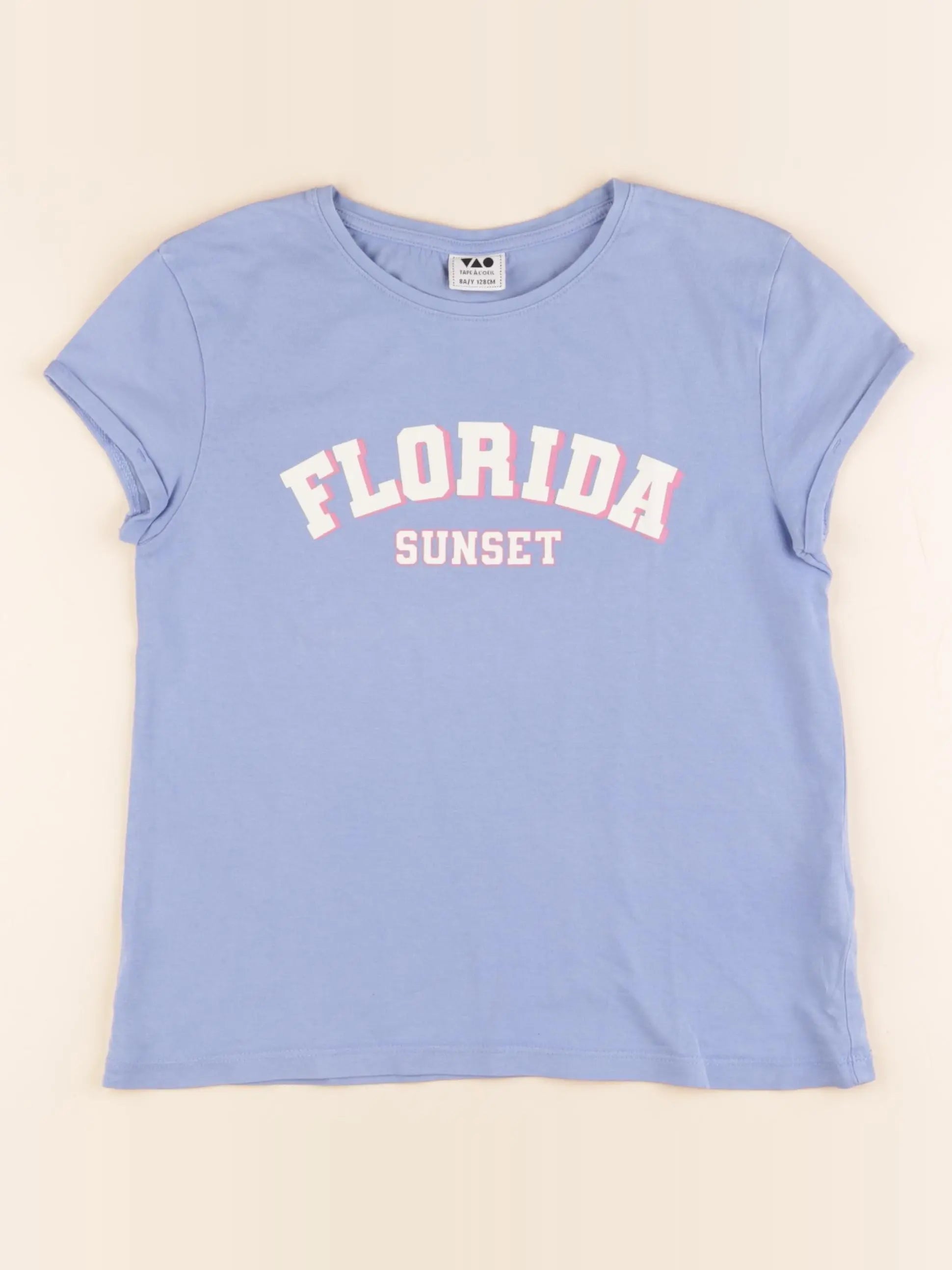 Tape à l'oeil - tee-shirt bleu - 8 ans