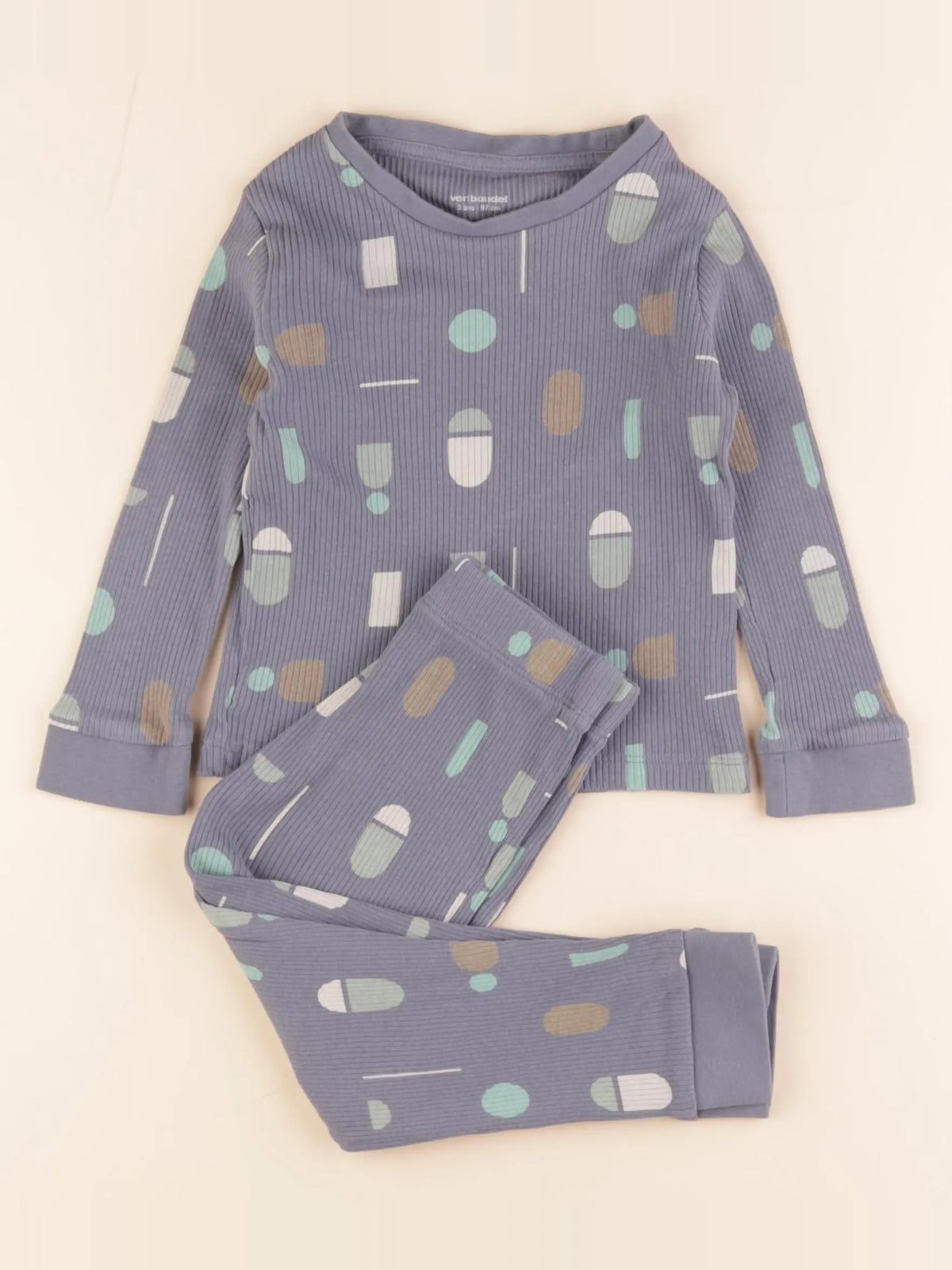 Vertbaudet - pyjama coton bleu - 3 ans