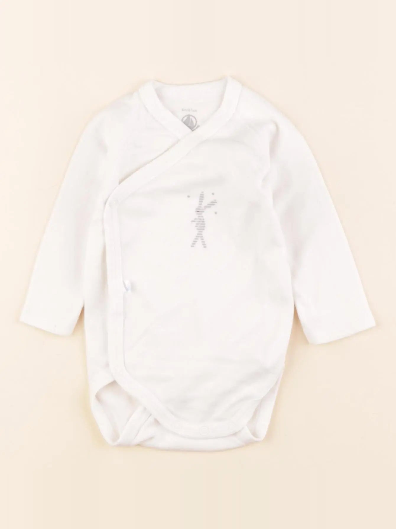 Petit Bateau - body blanc - 6 mois