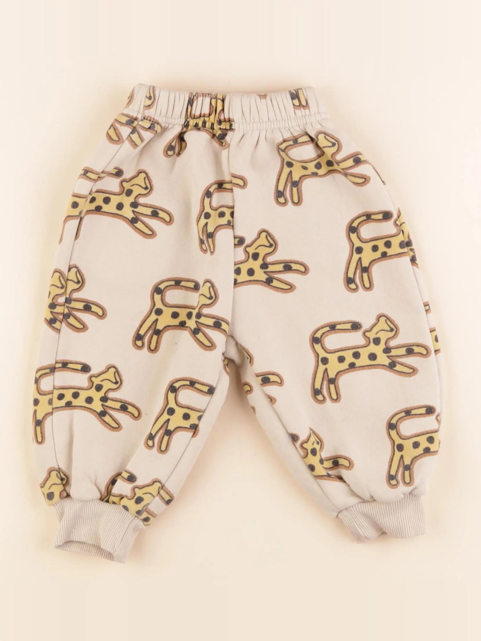 Gamin gamine - jogging beige, marron - 6/12 mois