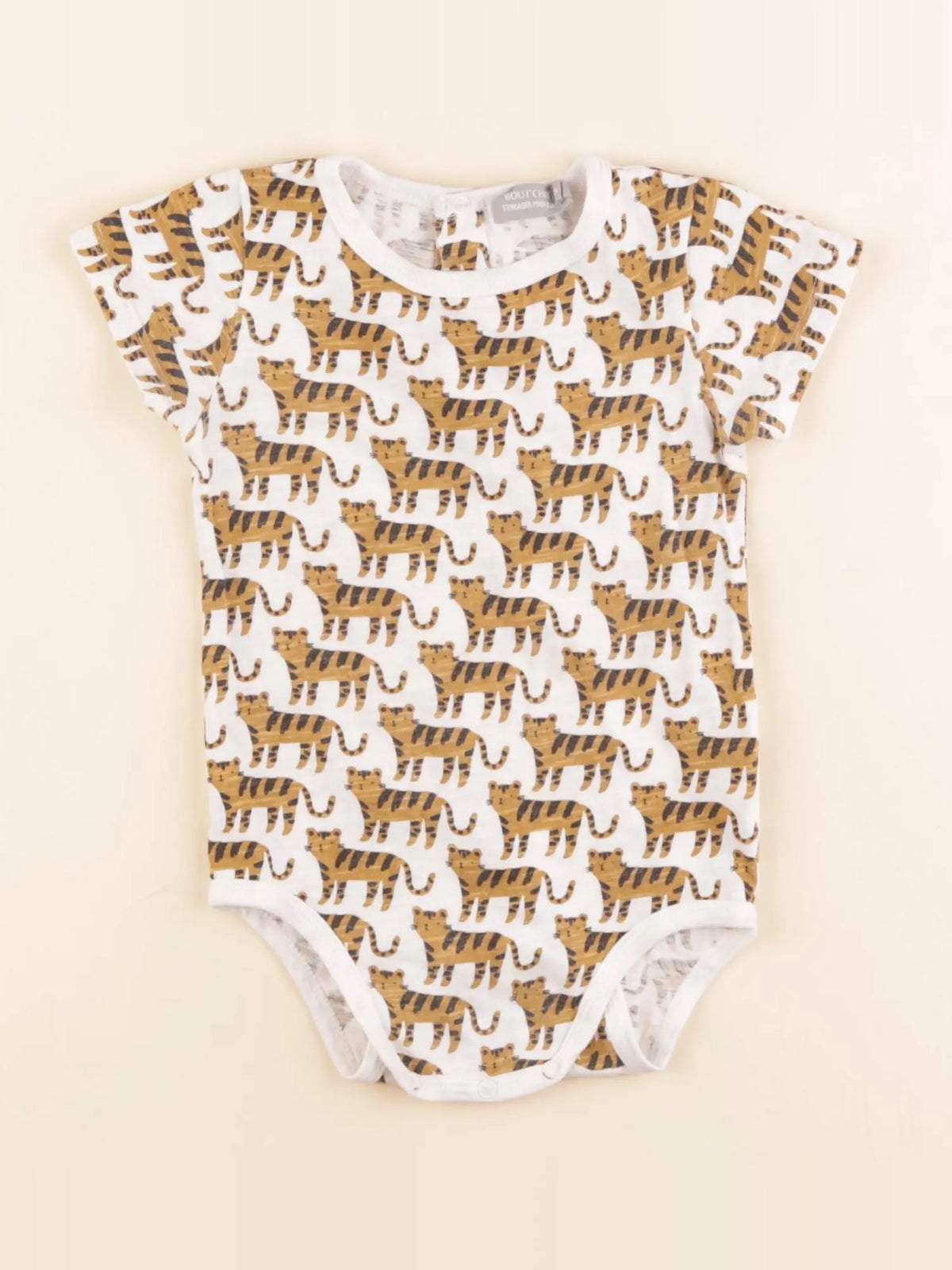 Boutchou - body blanc, marron - 12 mois