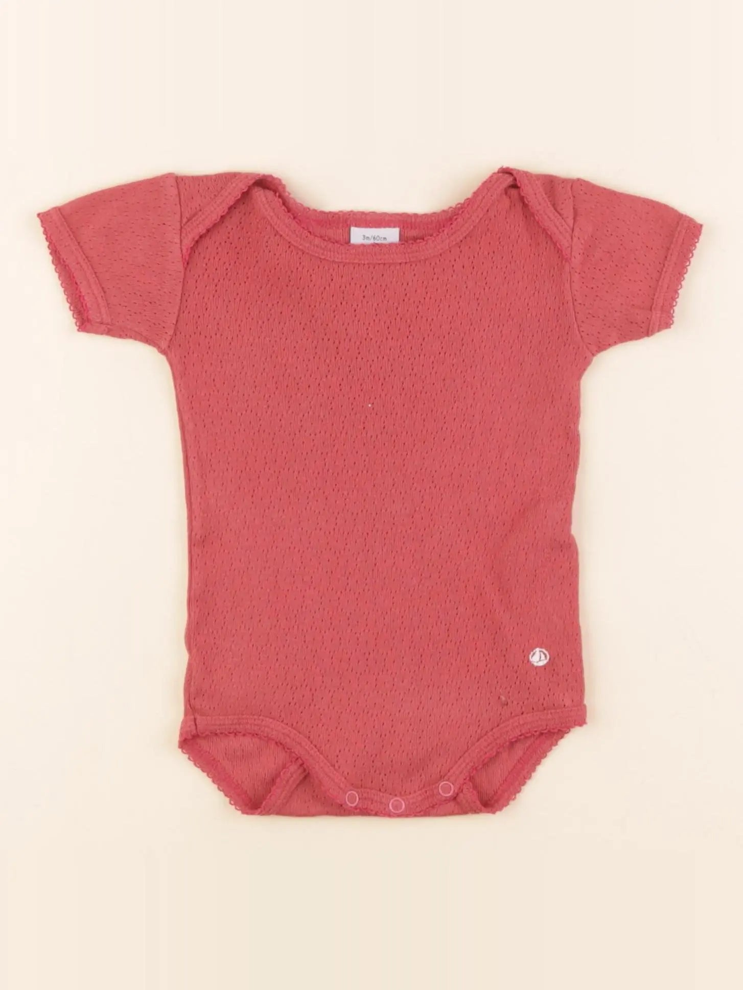 Petit Bateau - body rouge - 3 mois