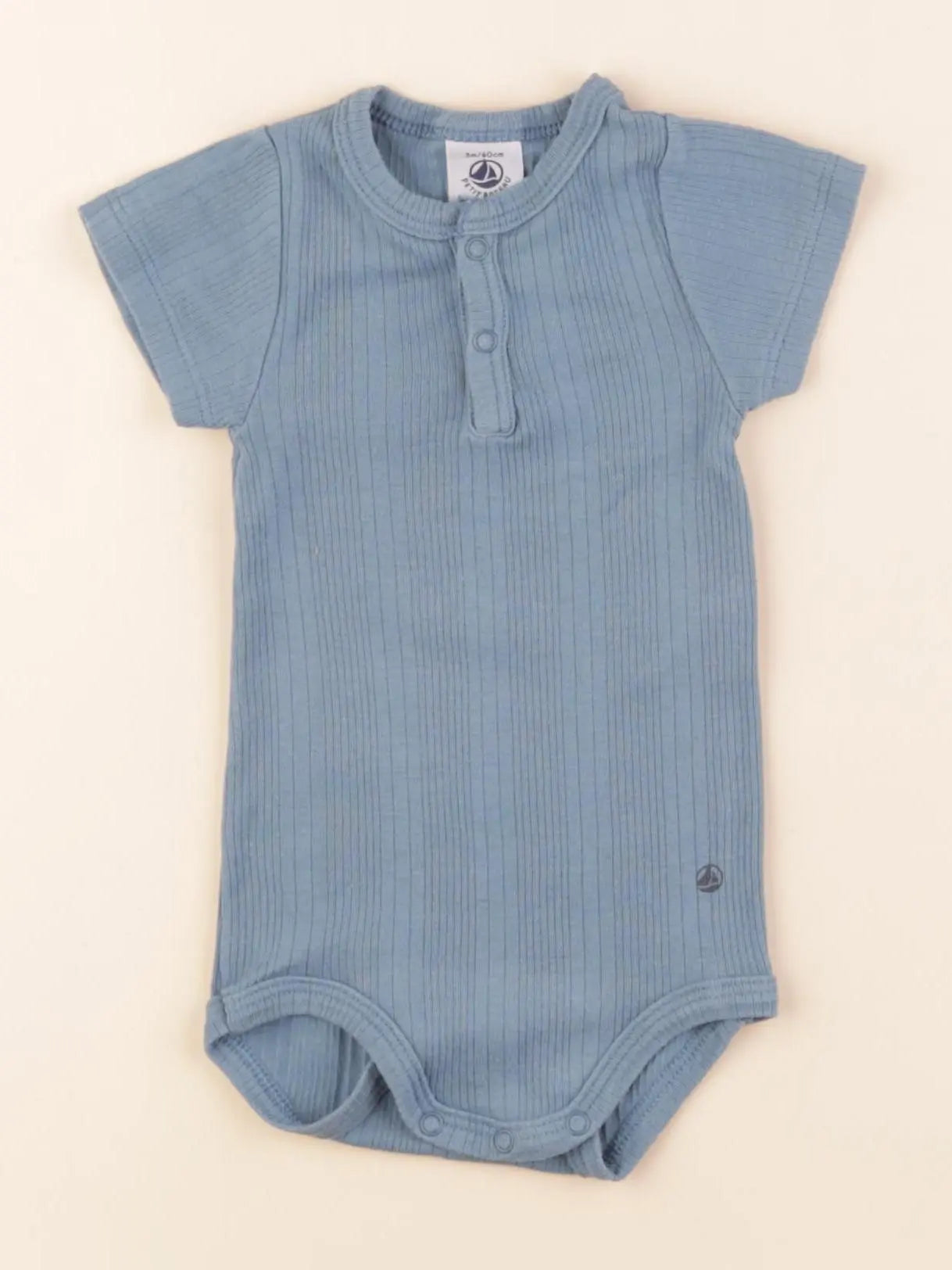 Petit Bateau - body bleu - 3 mois