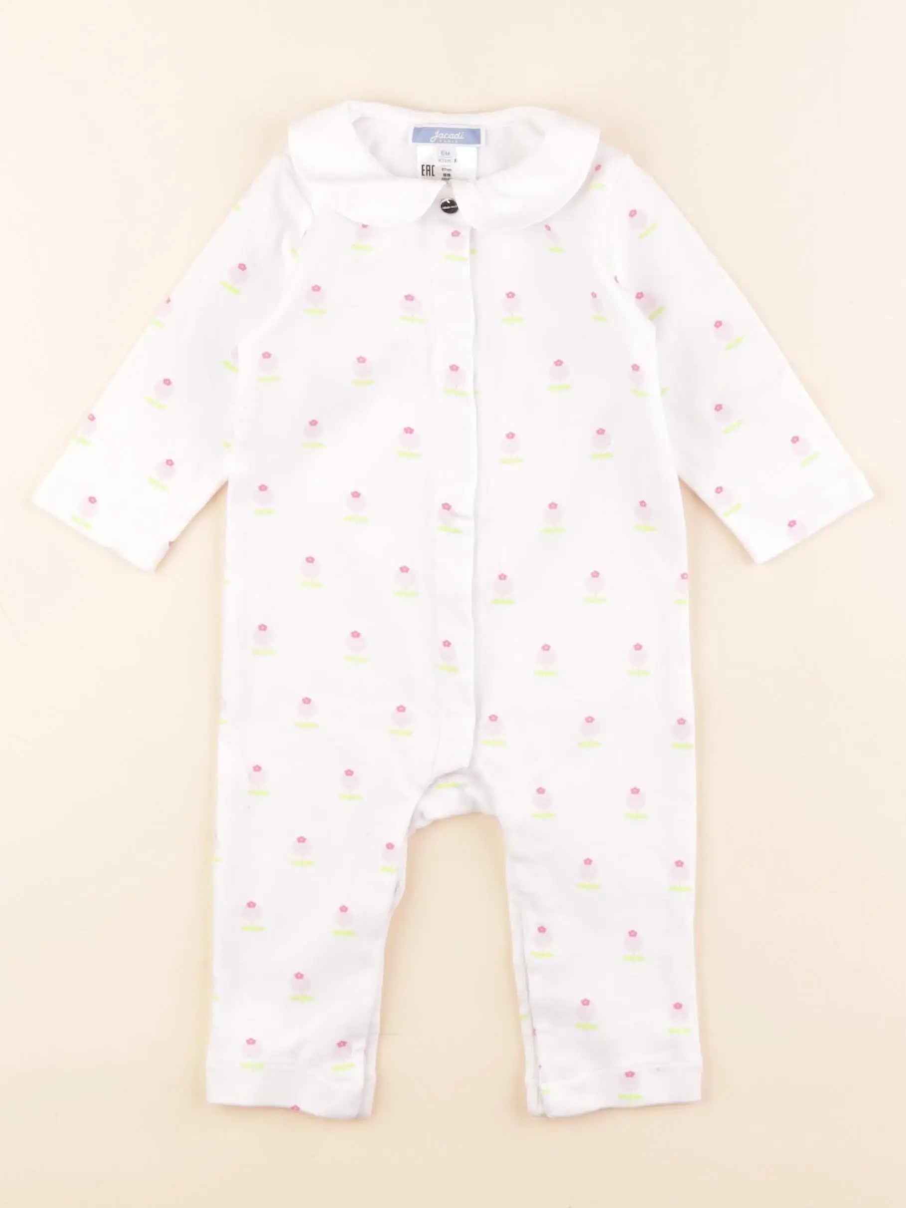 Jacadi - pyjama coton blanc - 6 mois