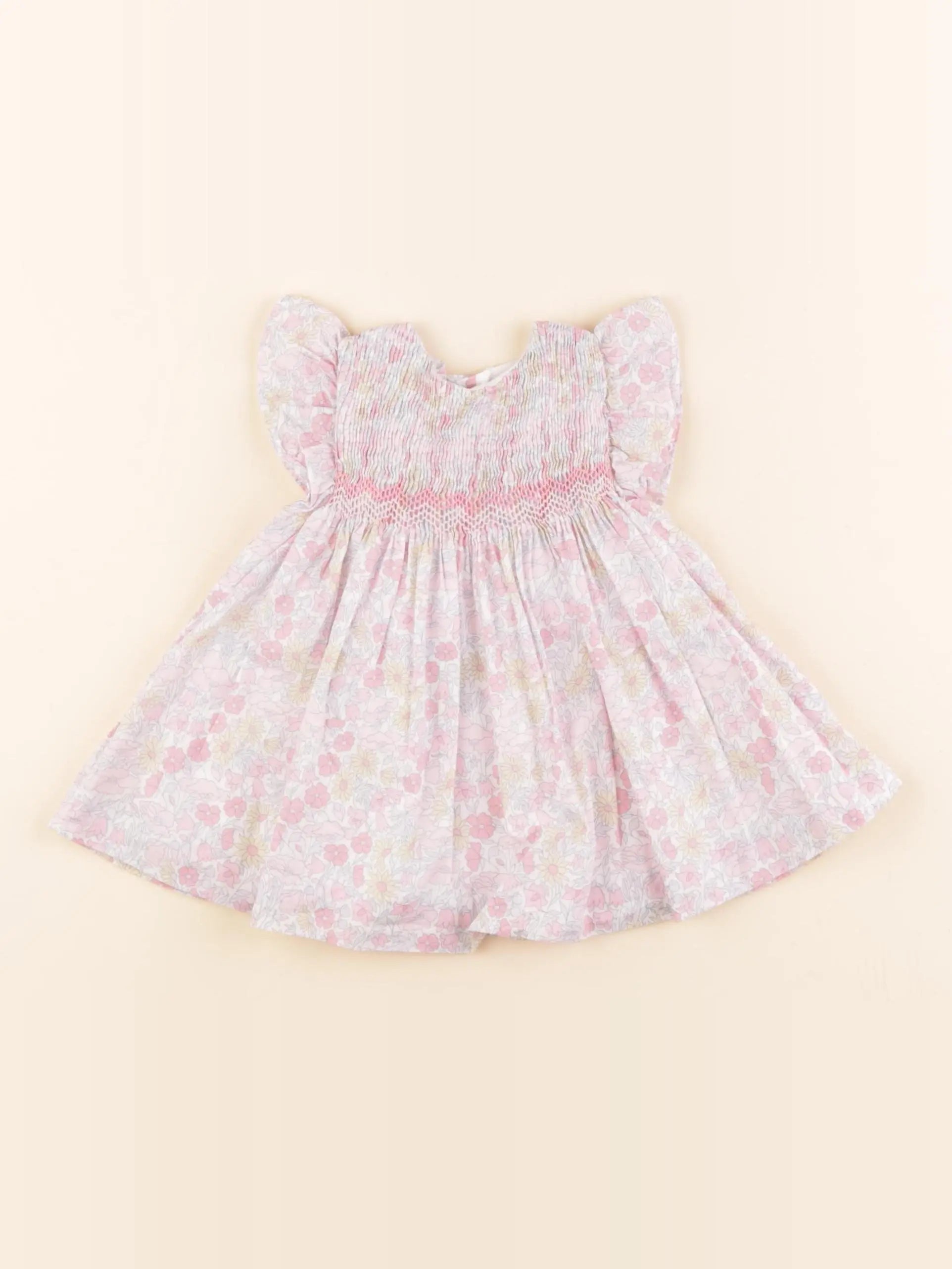Jacadi - robe liberty rose - 3 mois