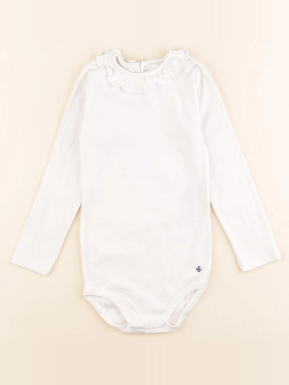 Petit Bateau - body à col blanc - 3 ans