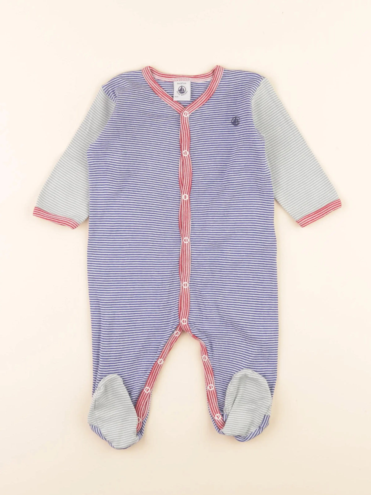 Pyjama coton bleu, vert