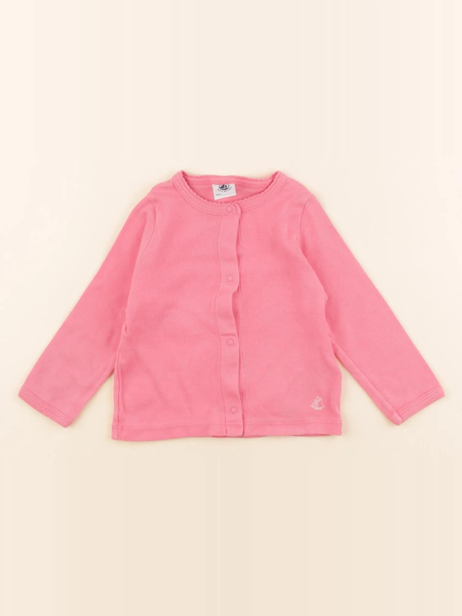 Petit Bateau - tee-shirt rose - 12 mois