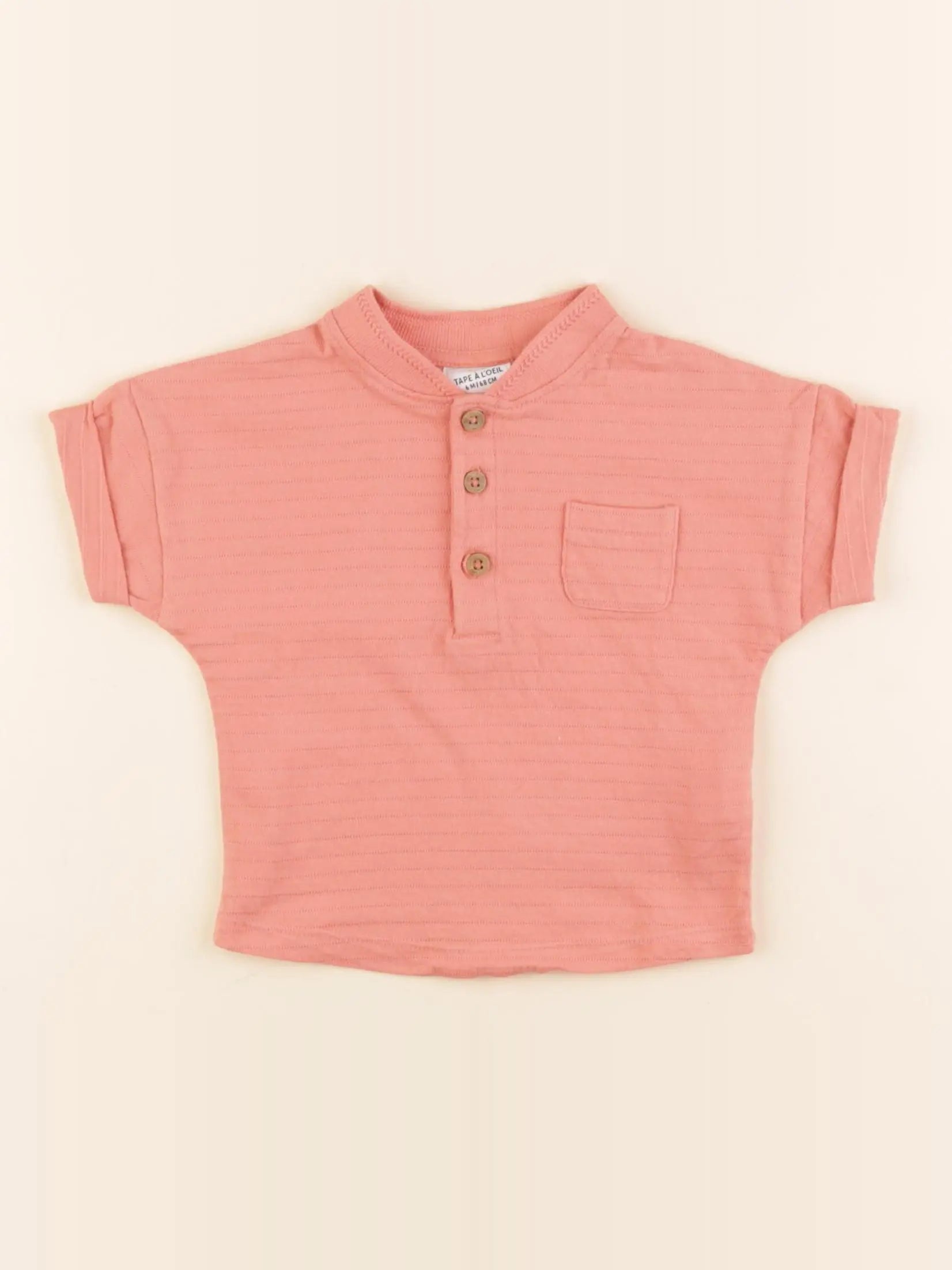 Tape à l'oeil - tee-shirt orange - 6 mois
