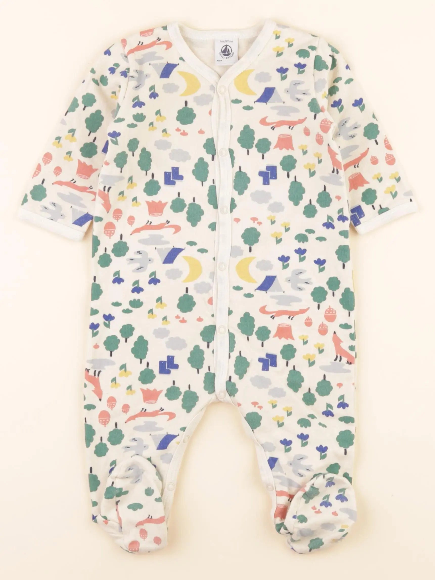 Pyjama coton beige