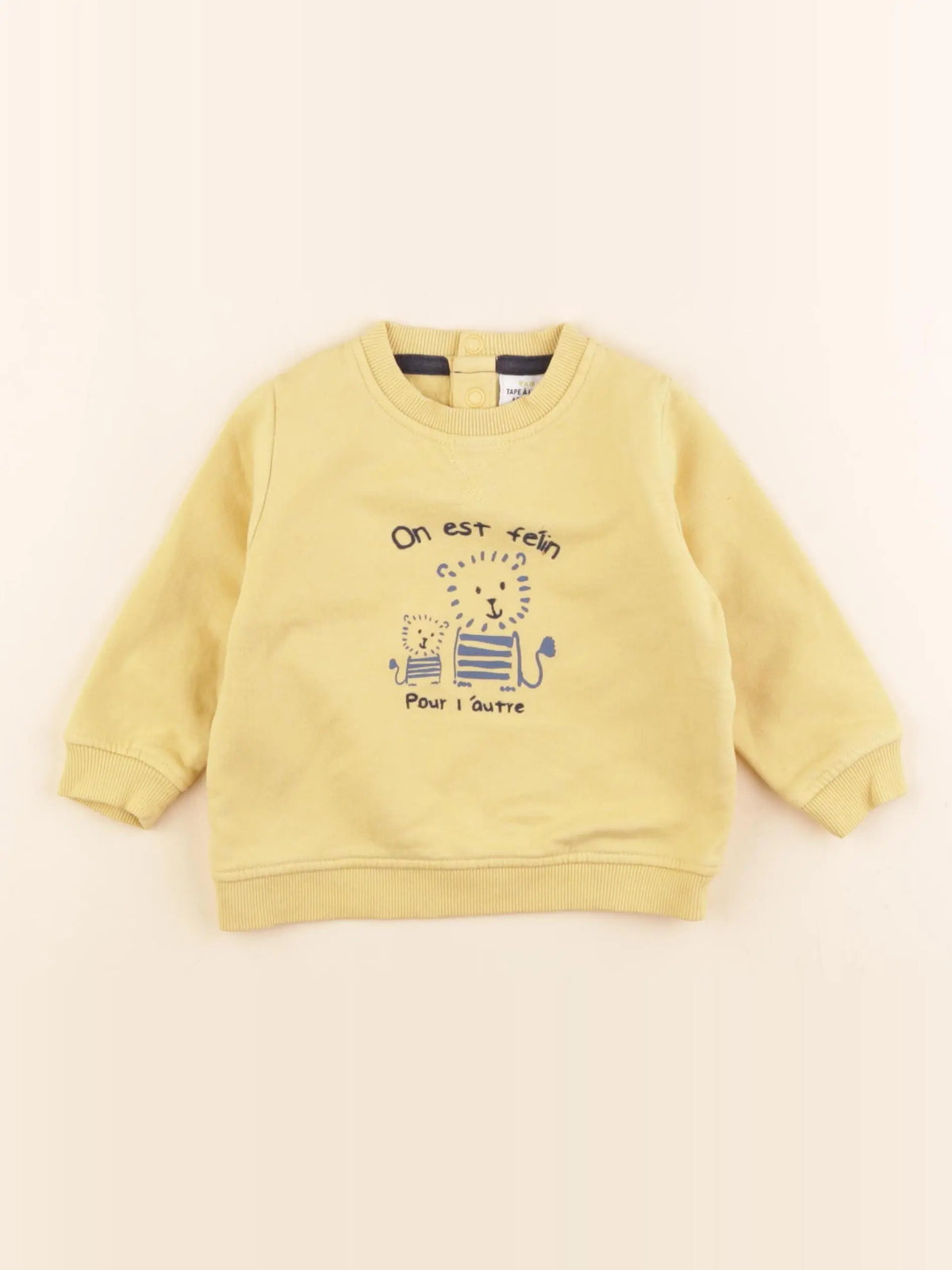 Tape à l'oeil - sweat jaune - 6 mois